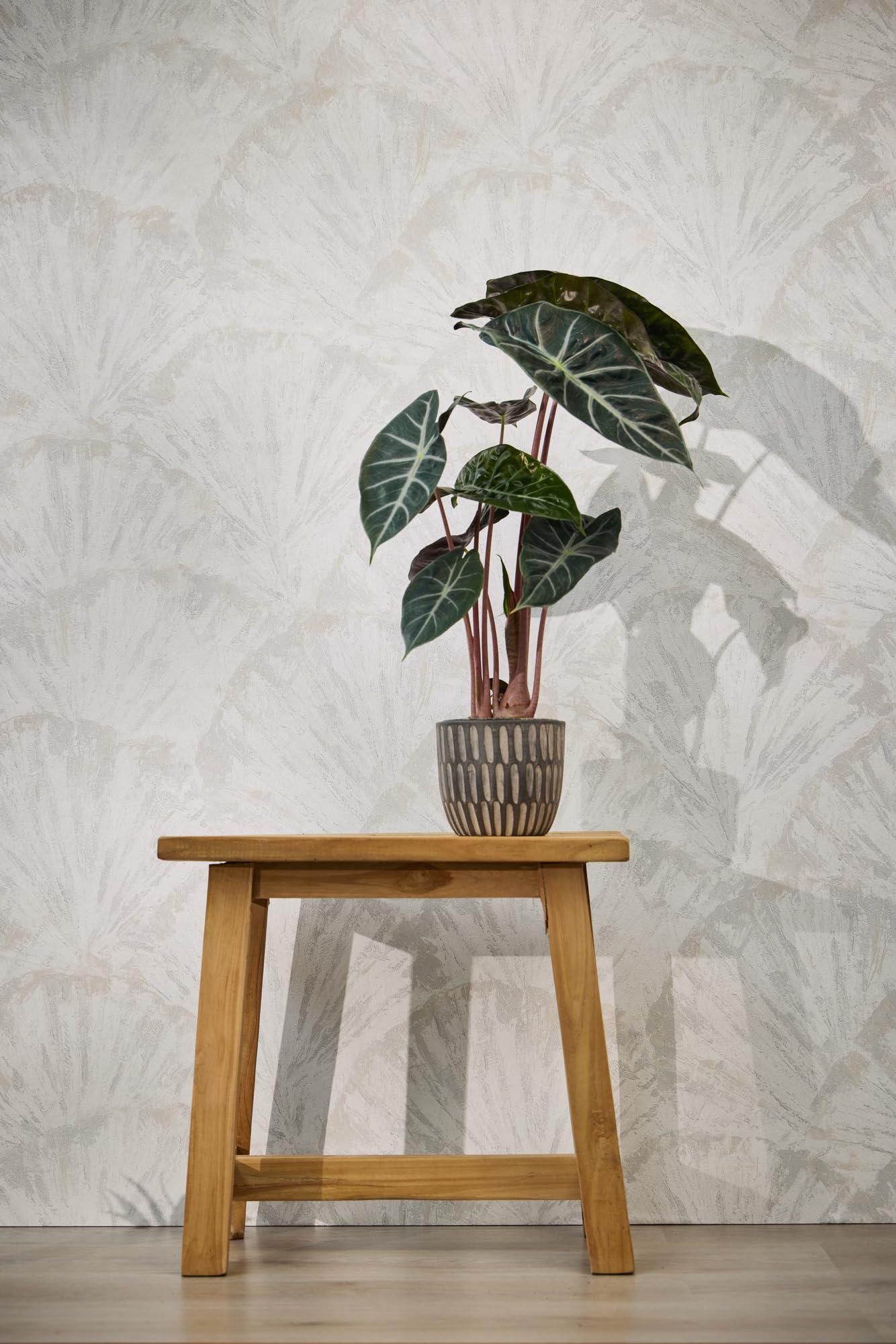 a-s-cr-ation-livingwalls-vliestapete-bl-tter-wei-grau-10-05m image 8