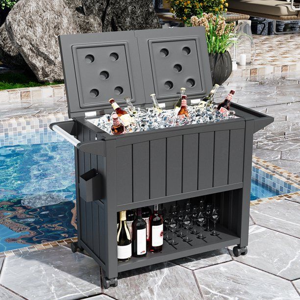 homall-patio-furniture-cooler-cart-k-hlbox-80qt-schwarz image 2