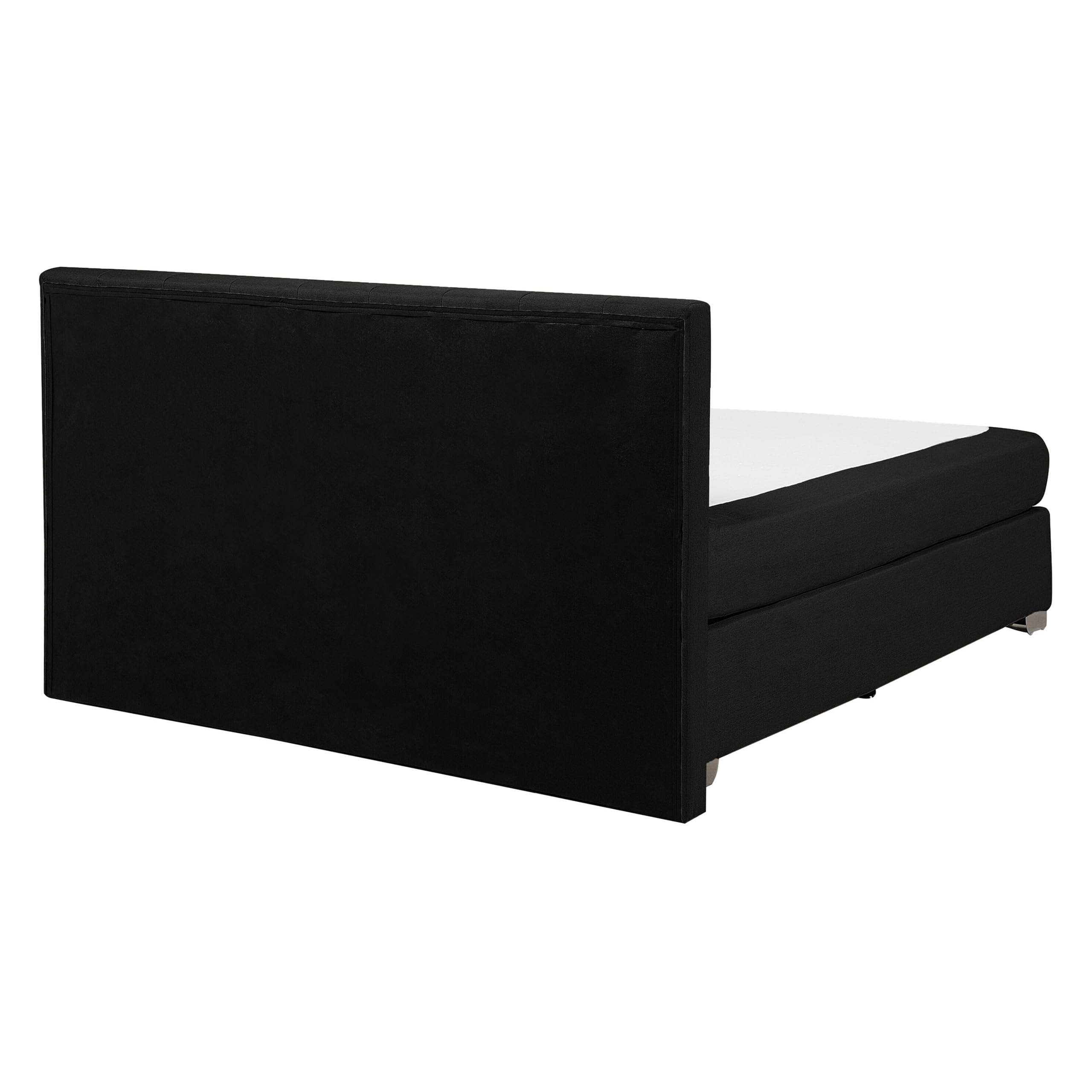 beliani-boxspringbett-140x200-schwarz-stoff-mit-matratze-h2 image 6