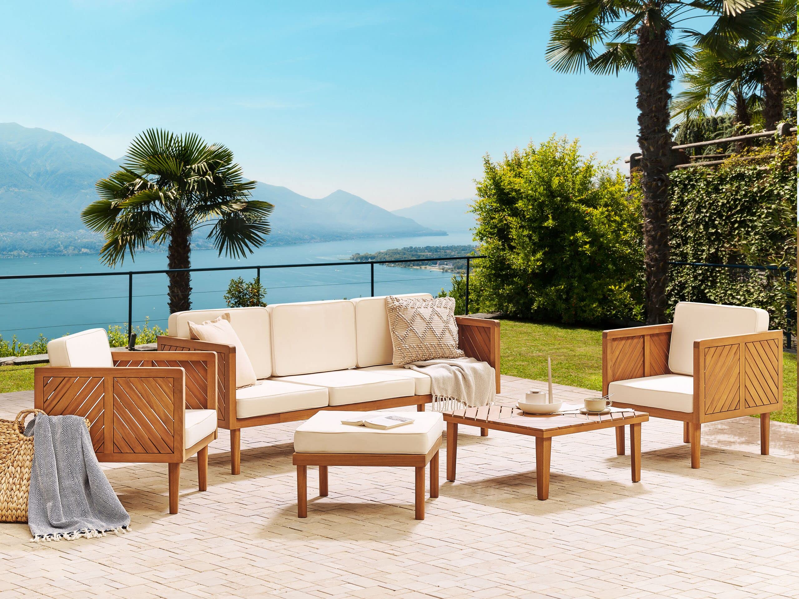 beliani-baratti-lounge-set-akazienholz-5-teilig-beige image 2