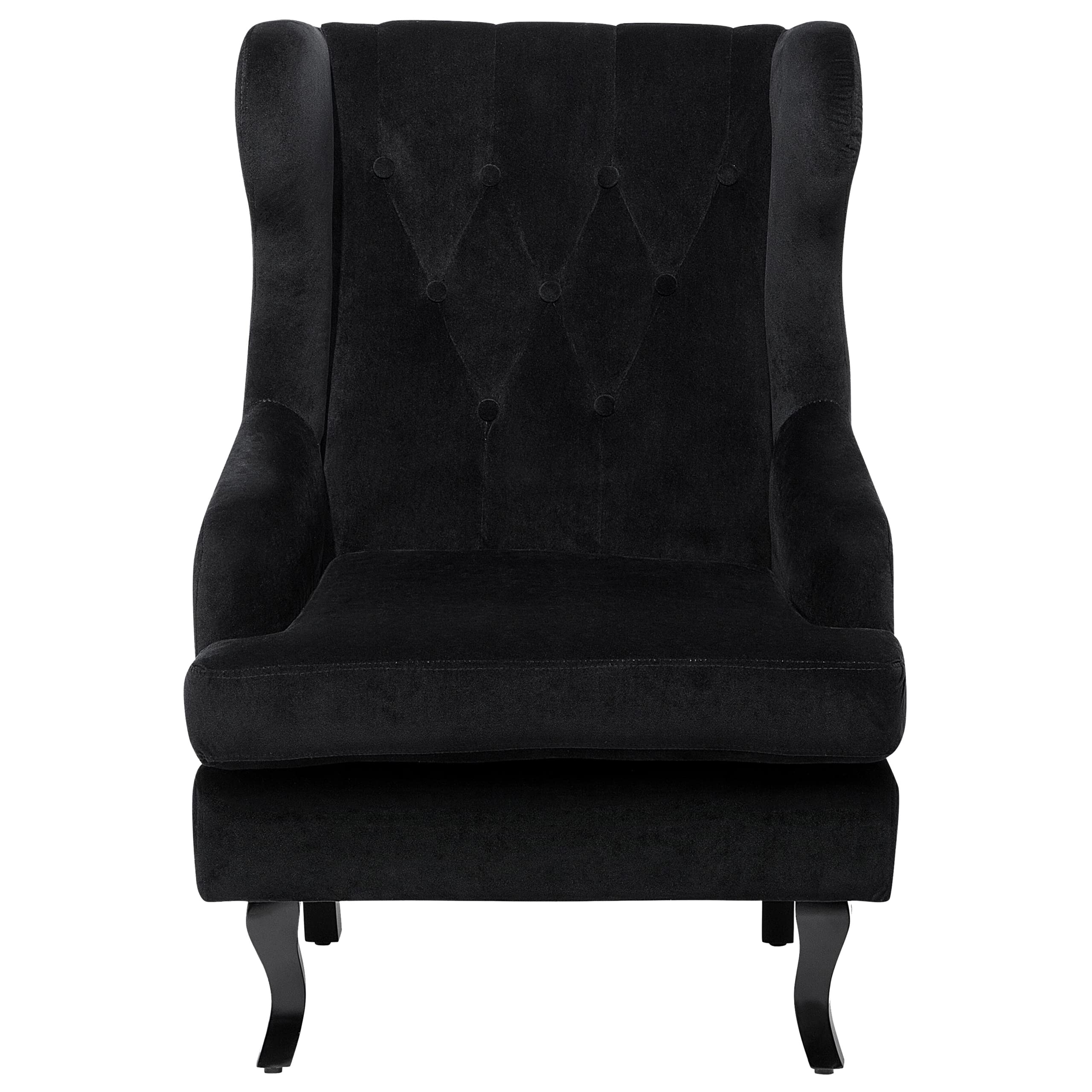 beliani-alta-ohrensessel-samt-schwarz-chesterfield image 4