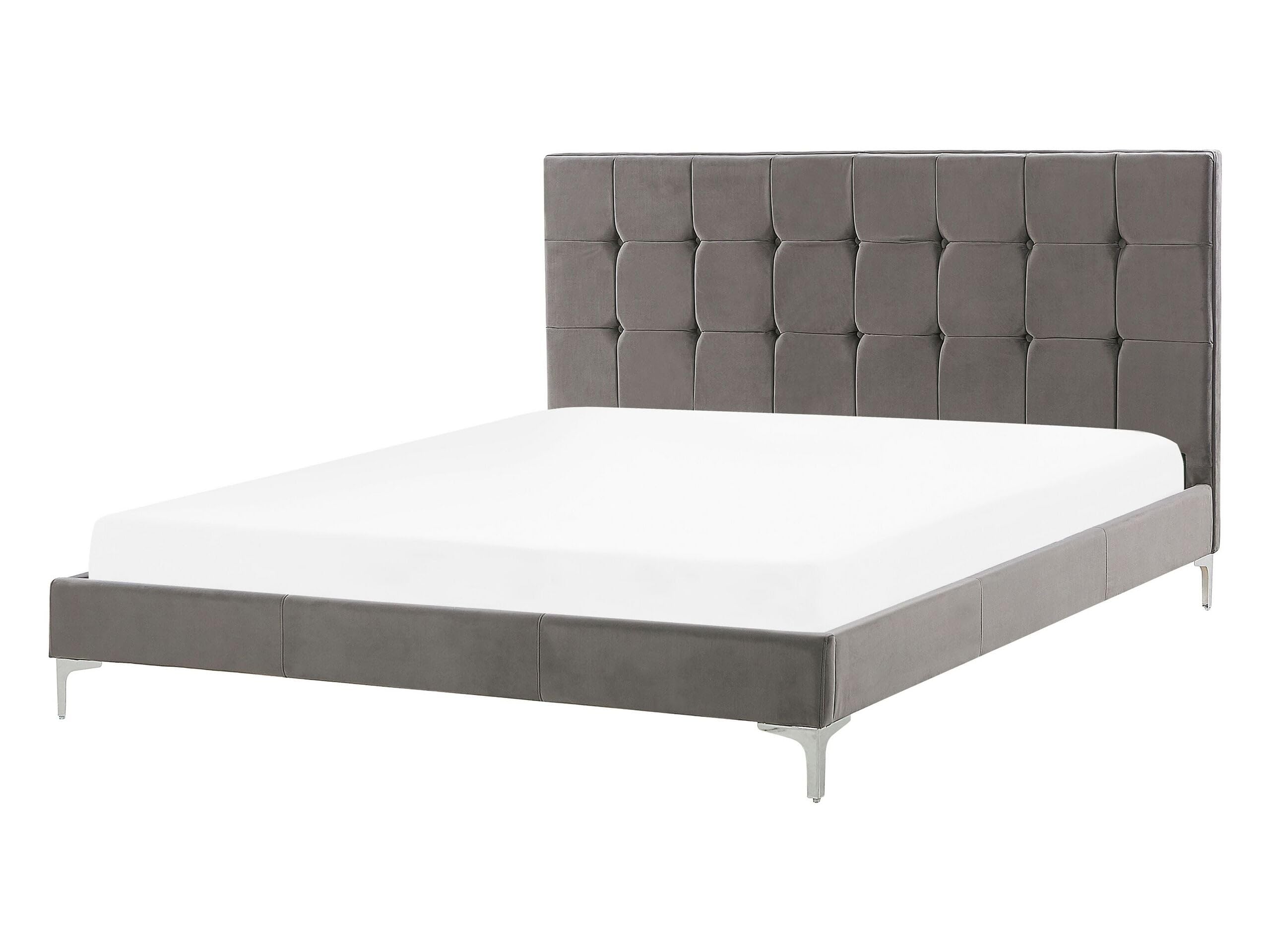 beliani-ambert-doppelbett-140x200-cm-grau-samt-polsterbett image 1