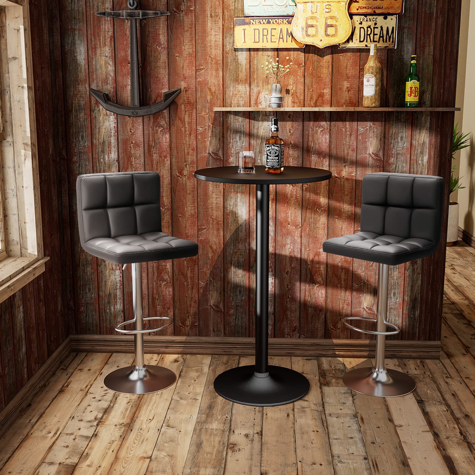 homall-bar-stool-barhocker-schwarz-2er-set-h-henverstellbar-3 image 6