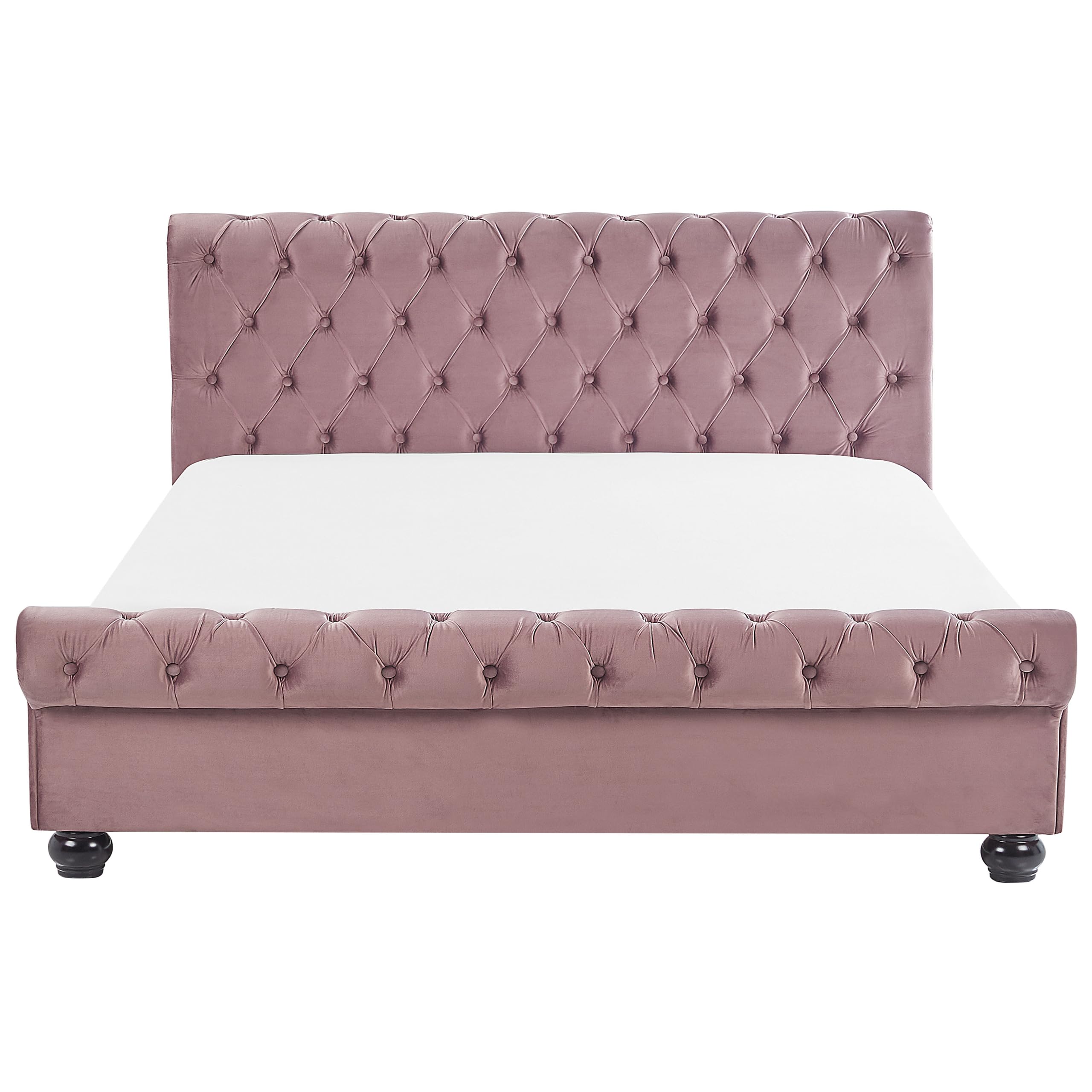 beliani-avallon-polsterbett-180x200-samt-rosa-chesterfield image 5