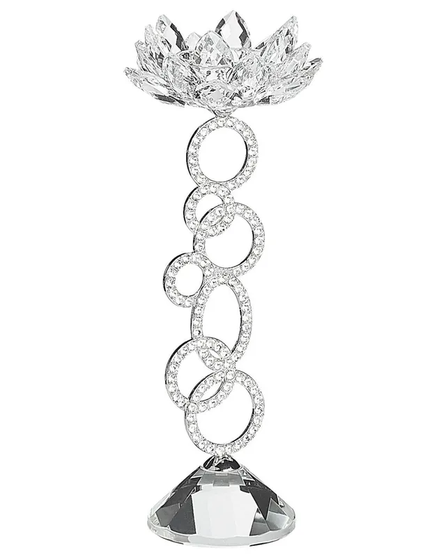 beliani-oviedo-kerzenst-nder-silbern-27-cm-glas image 1