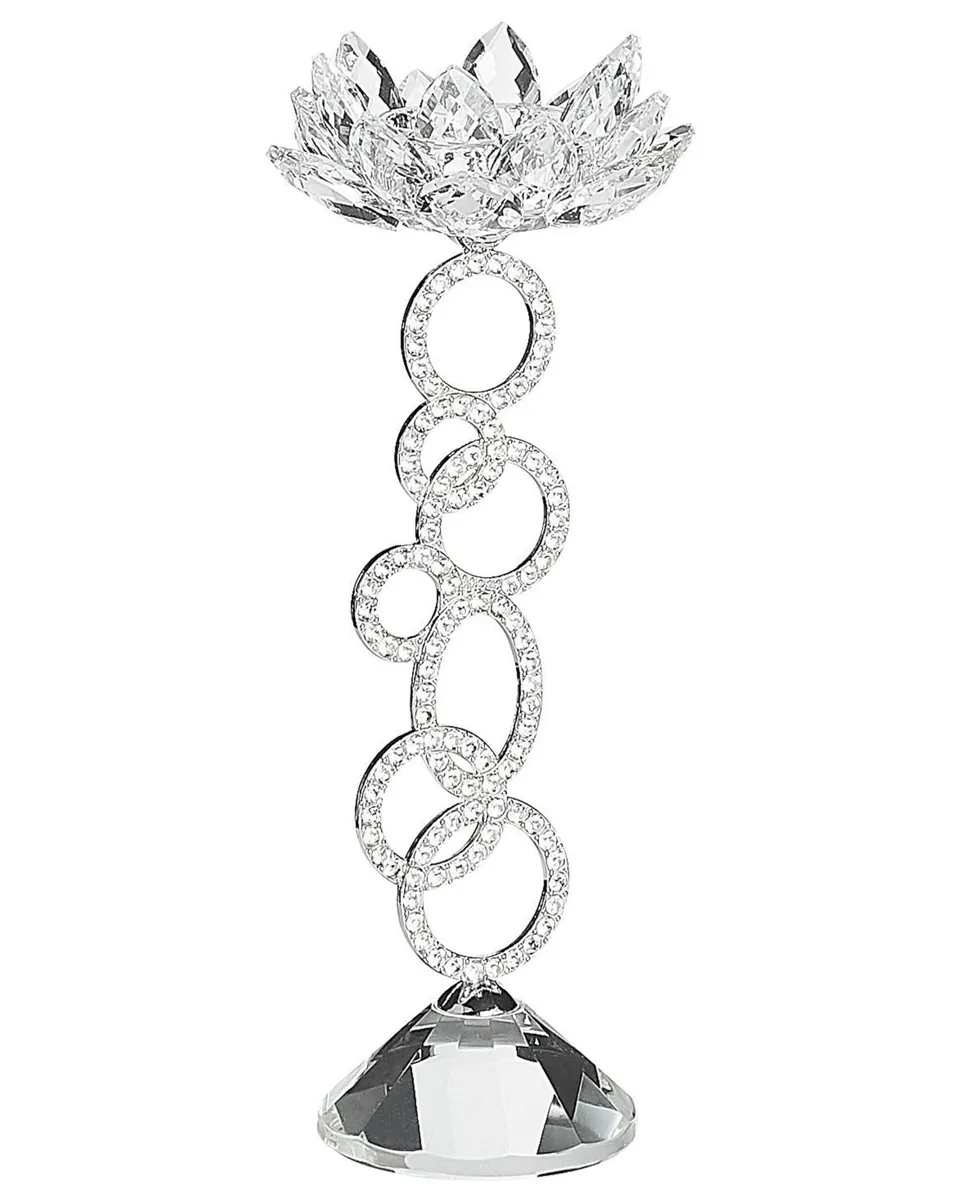 beliani-oviedo-kerzenst-nder-silbern-27-cm-glas image 1