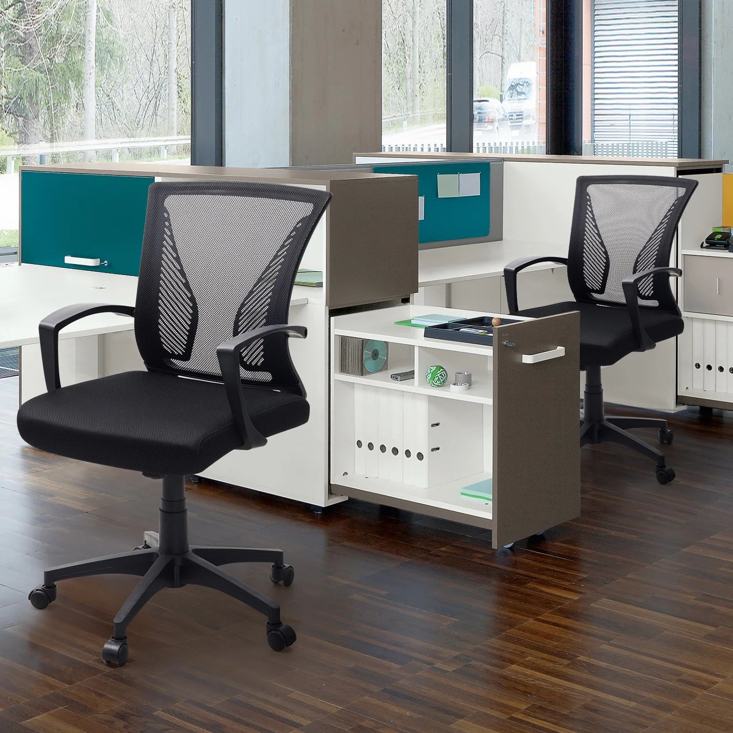 homall-office-mesh-chair-b-rostuhl-2er-set-schwarz image 2