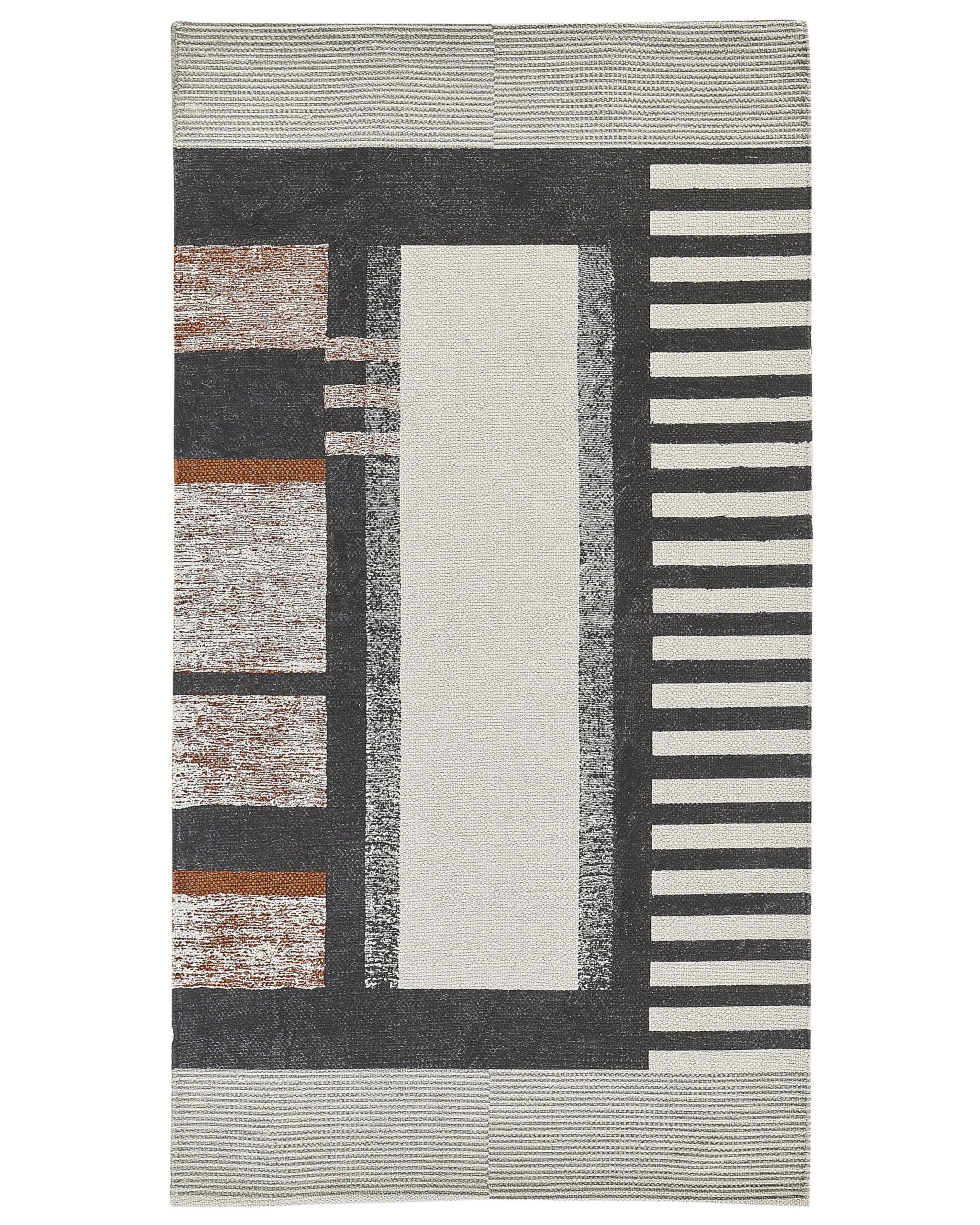 beliani-kakinada-l-ufer-80x150-baumwolle-bunt-abstrakt image 1