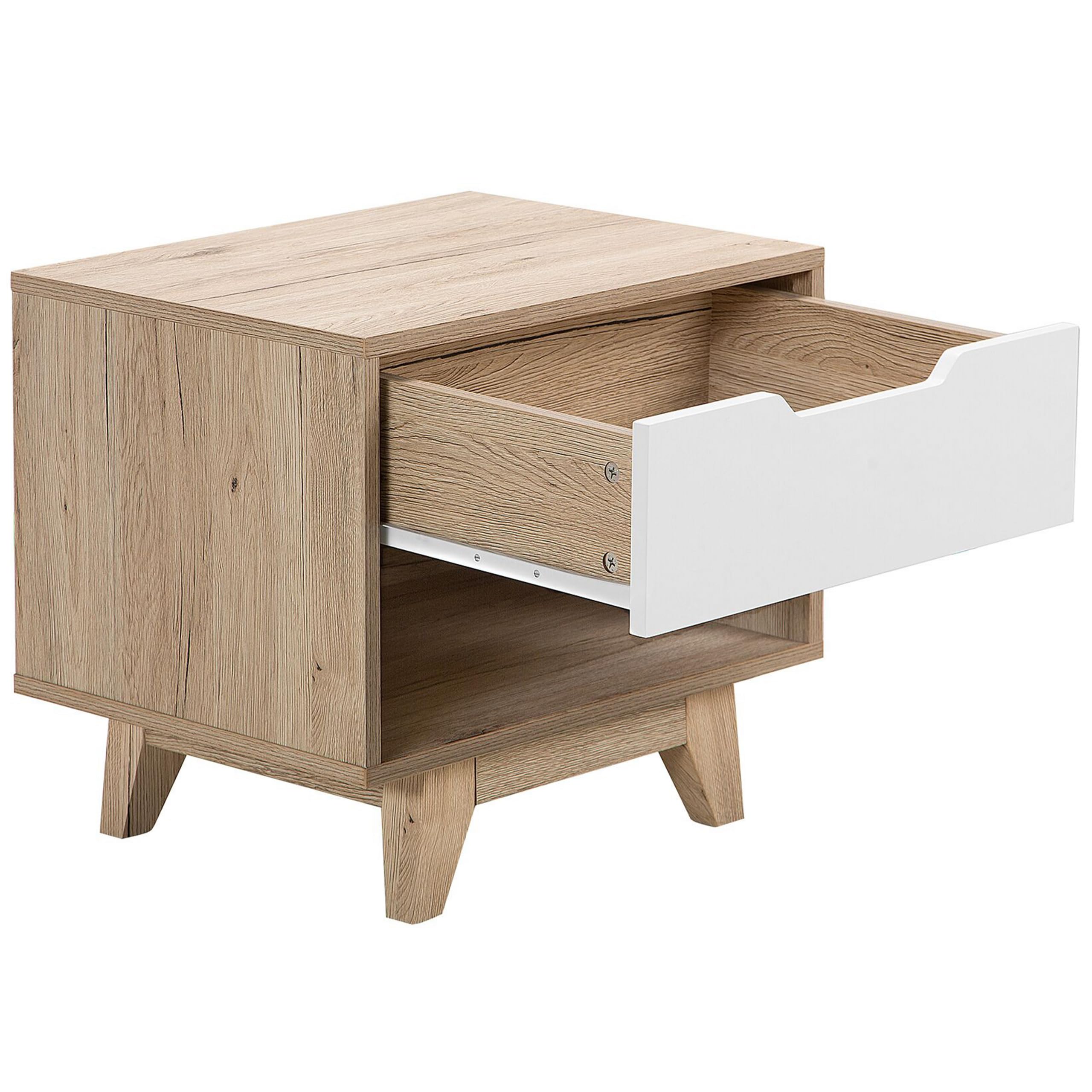 beliani-spencer-nachttisch-wei-holz-mit-schublade-mdf image 4