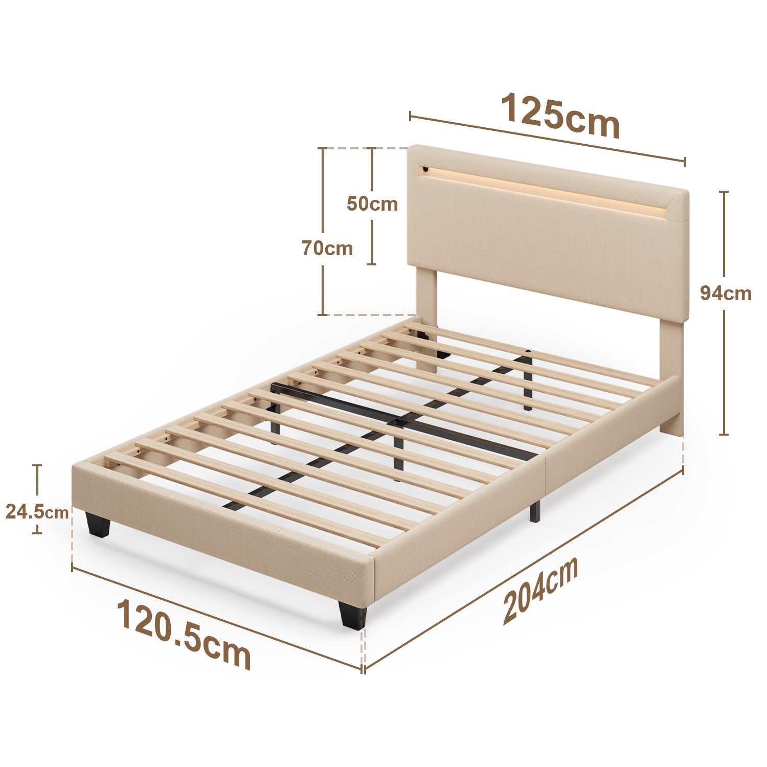 bealife-bf27-einzelbett-120x200-beige-led-polsterbett image 4