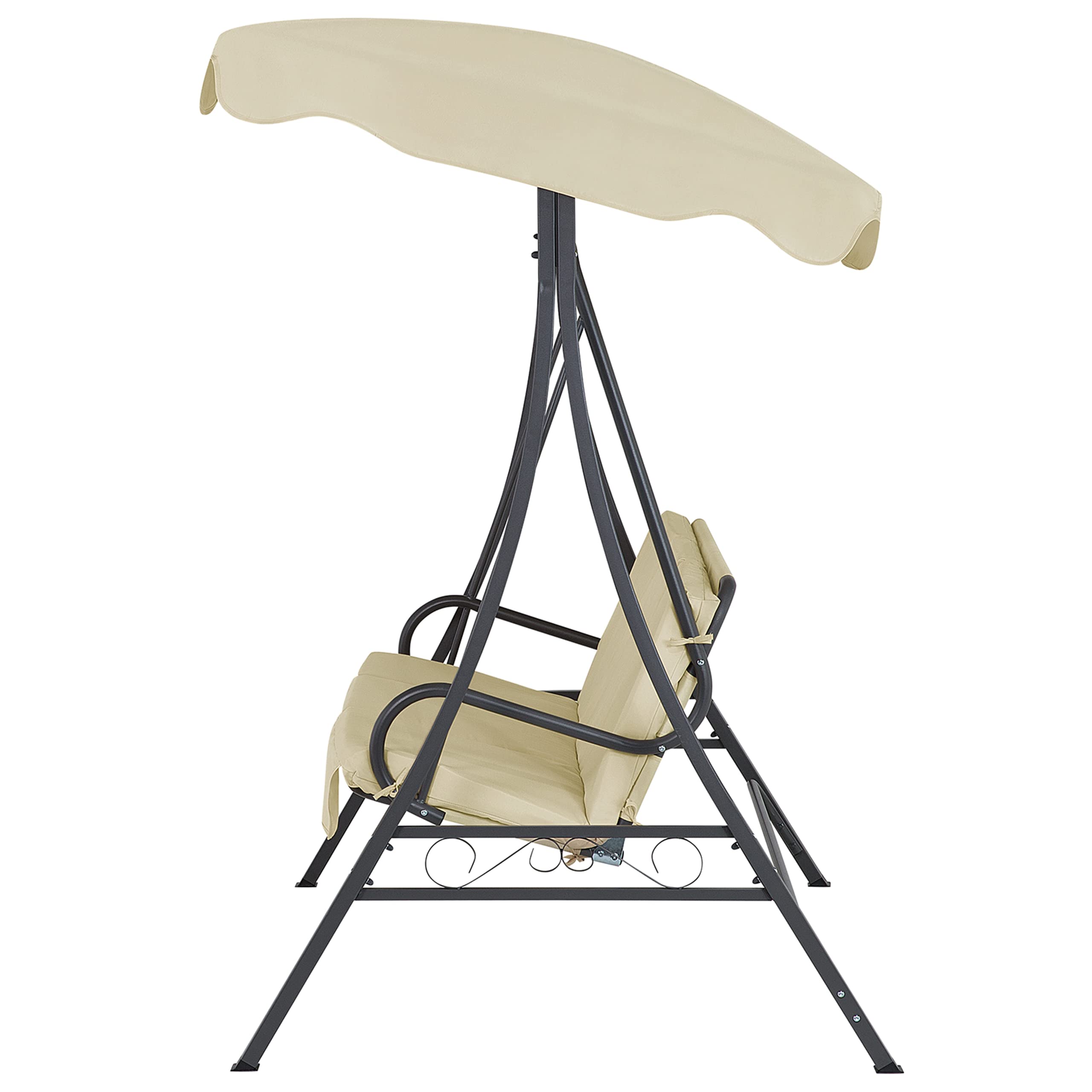 beliani-garbo-hollywoodschaukel-beige-3-personen-mit-dach image 5