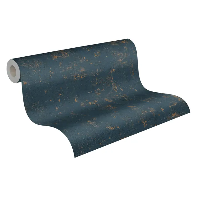 a-s-cr-ation-bast-vliestapete-dunkelblau-gold-10-05x0-53m image 1