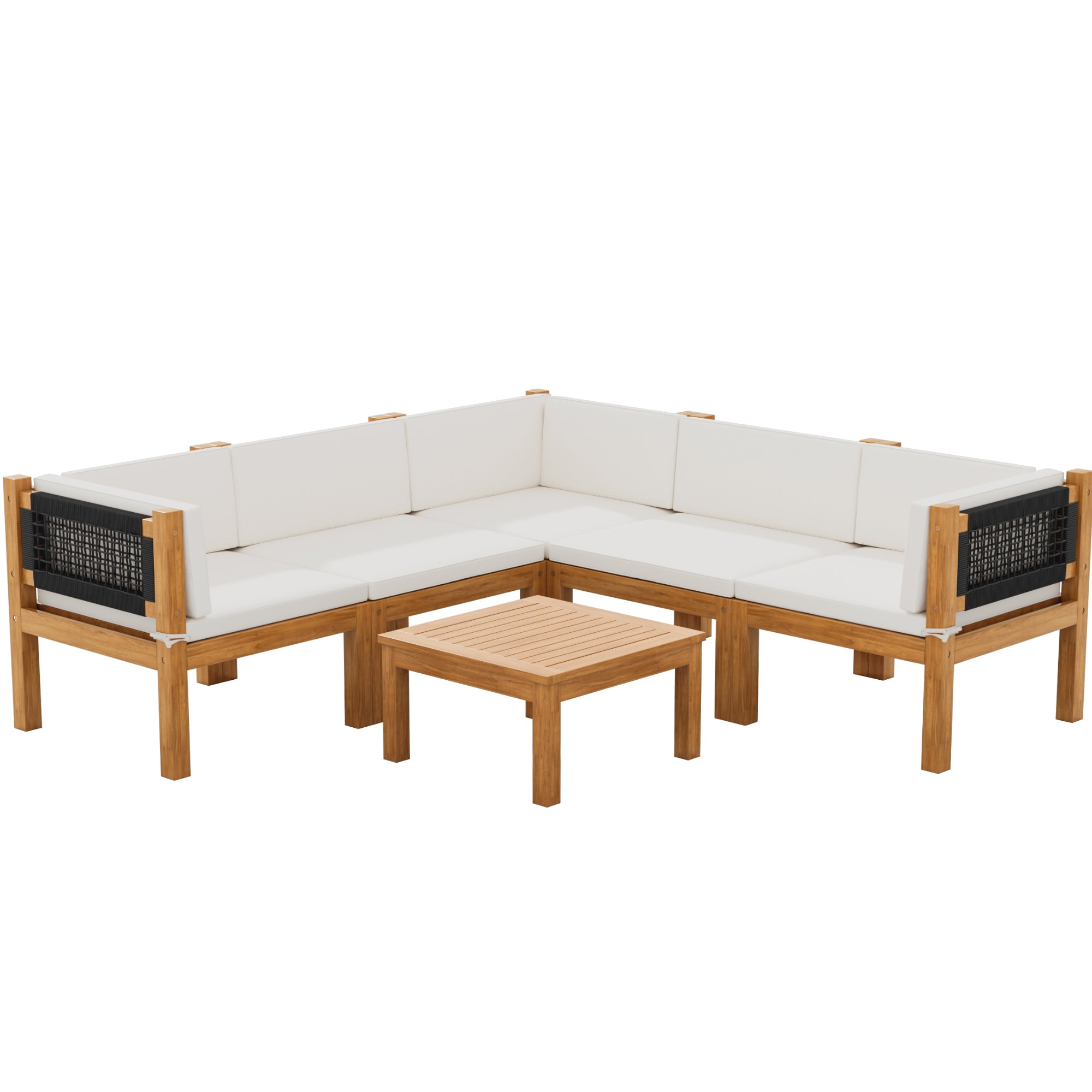 homall-patio-furniture-lounge-set-5-tlg-akazie image 8