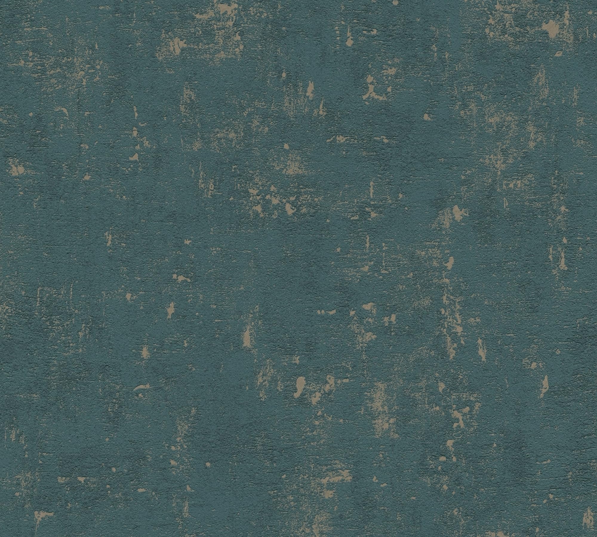 a-s-cr-ation-bast-vliestapete-petrol-gold-metallic image 2