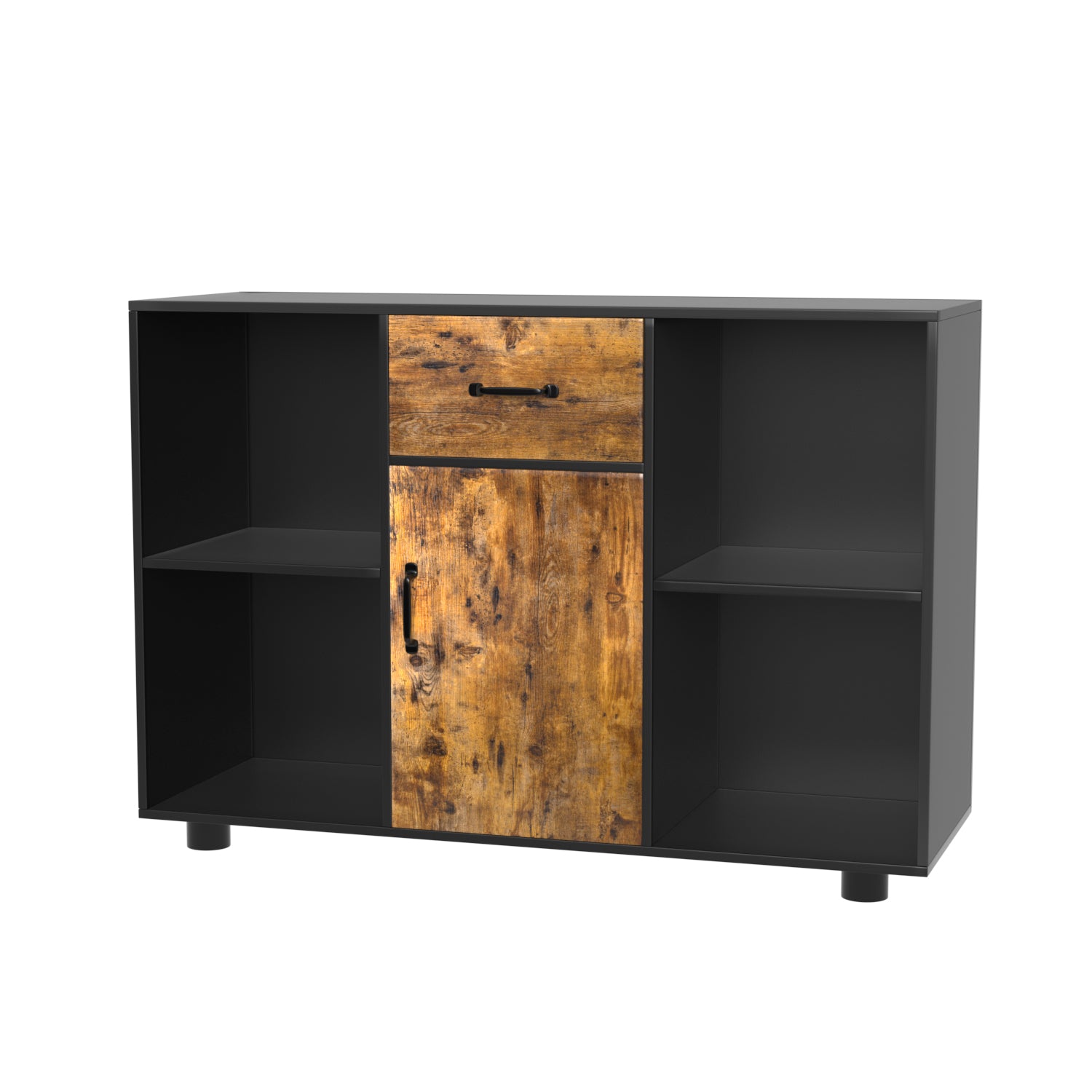 homall-shelf-sideboard-holz-mit-schublade-braun image 1