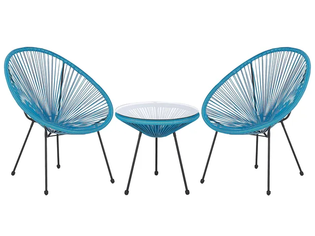 beliani-acapulco-ii-balkonset-blau-rattan-2-st-hle-tisch image 1
