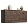 homall-bedroom-kommode-5-schubladen-schwarz-holz-mdf image 6