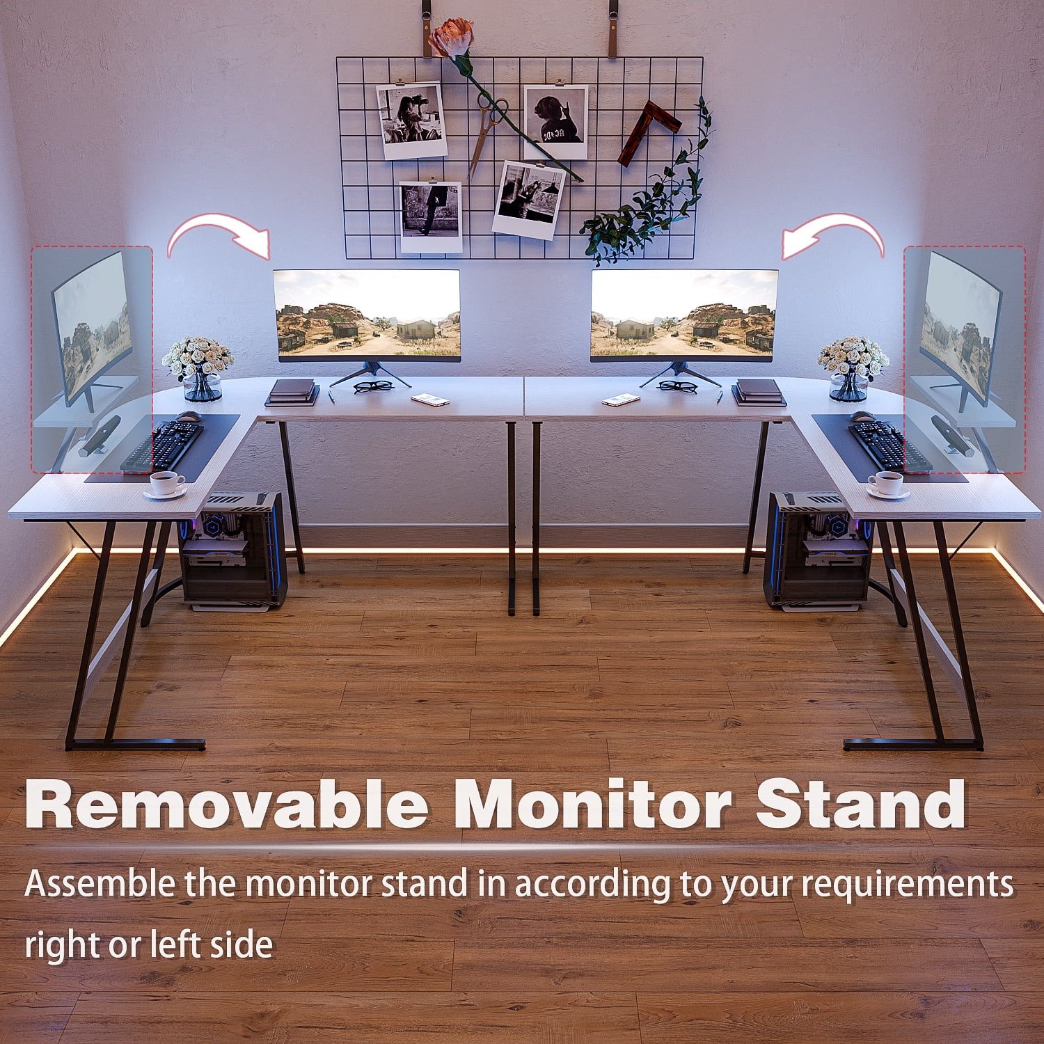 homall-gaming-desk-eckschreibtisch-wei-mit-monitorst-nder image 7