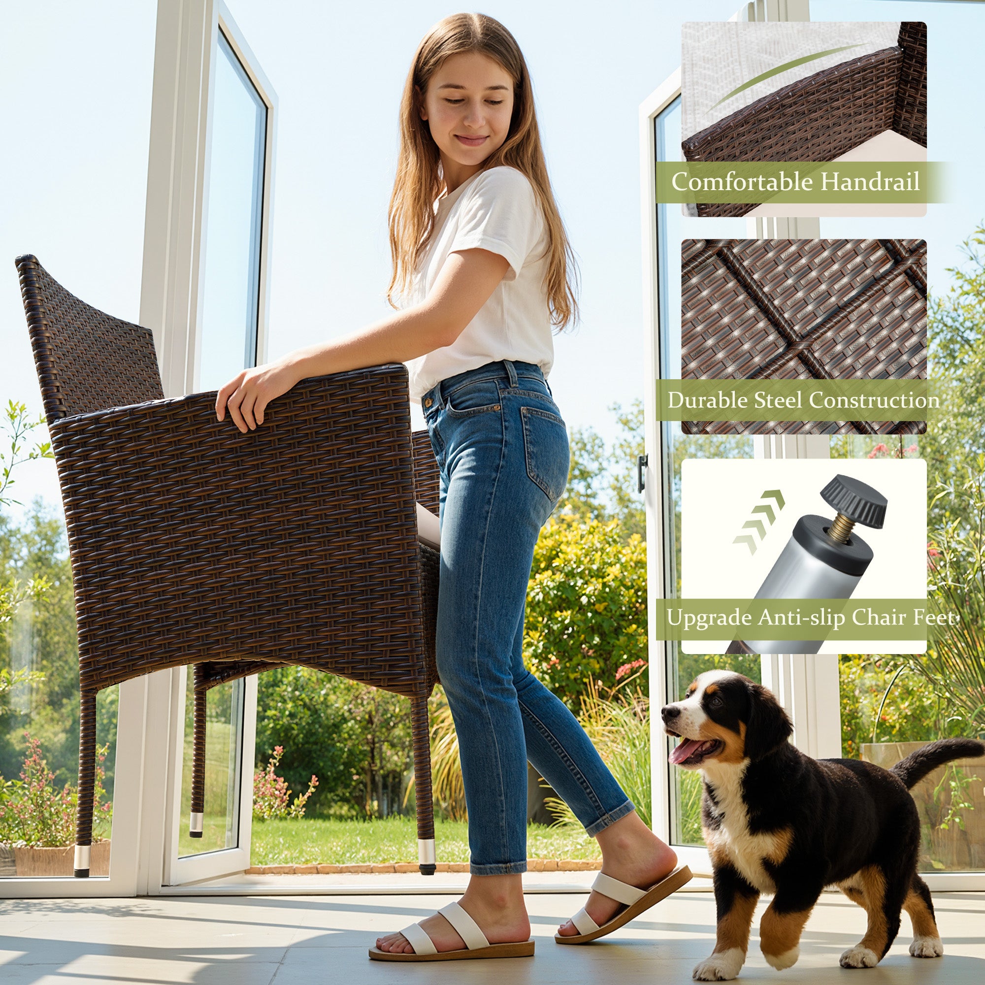 homall-patio-furniture-lounge-set-4tlg-schwarz-rattan image 8