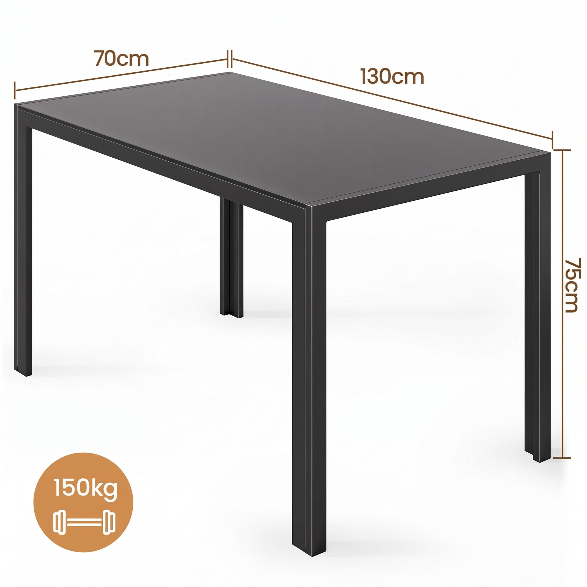 bealife-tb41-esstisch-glas-schwarz-130x70-mit-glasplatte image 3