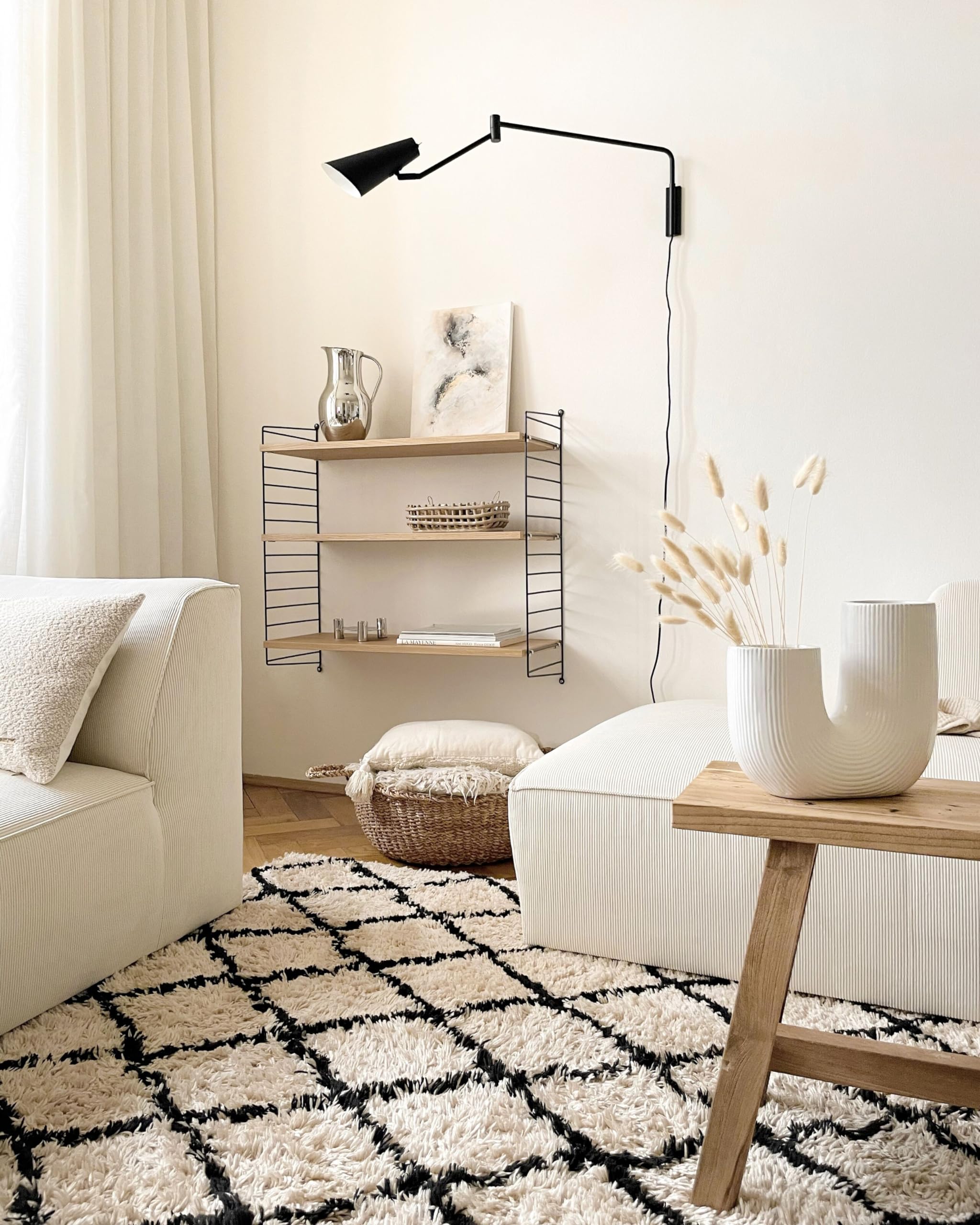 beliani-midyat-teppich-200x300-beige-schwarz-geometrisch image 2