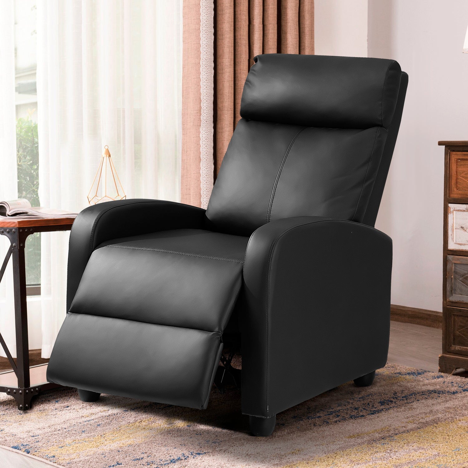 homall-recliner-chair-tv-sessel-kunstleder-schwarz-180-grad image 6