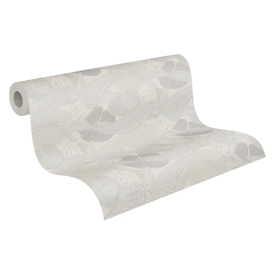 livingwalls-metropolitan-stories-37859-6-vliestapete-beige-koi image 1
