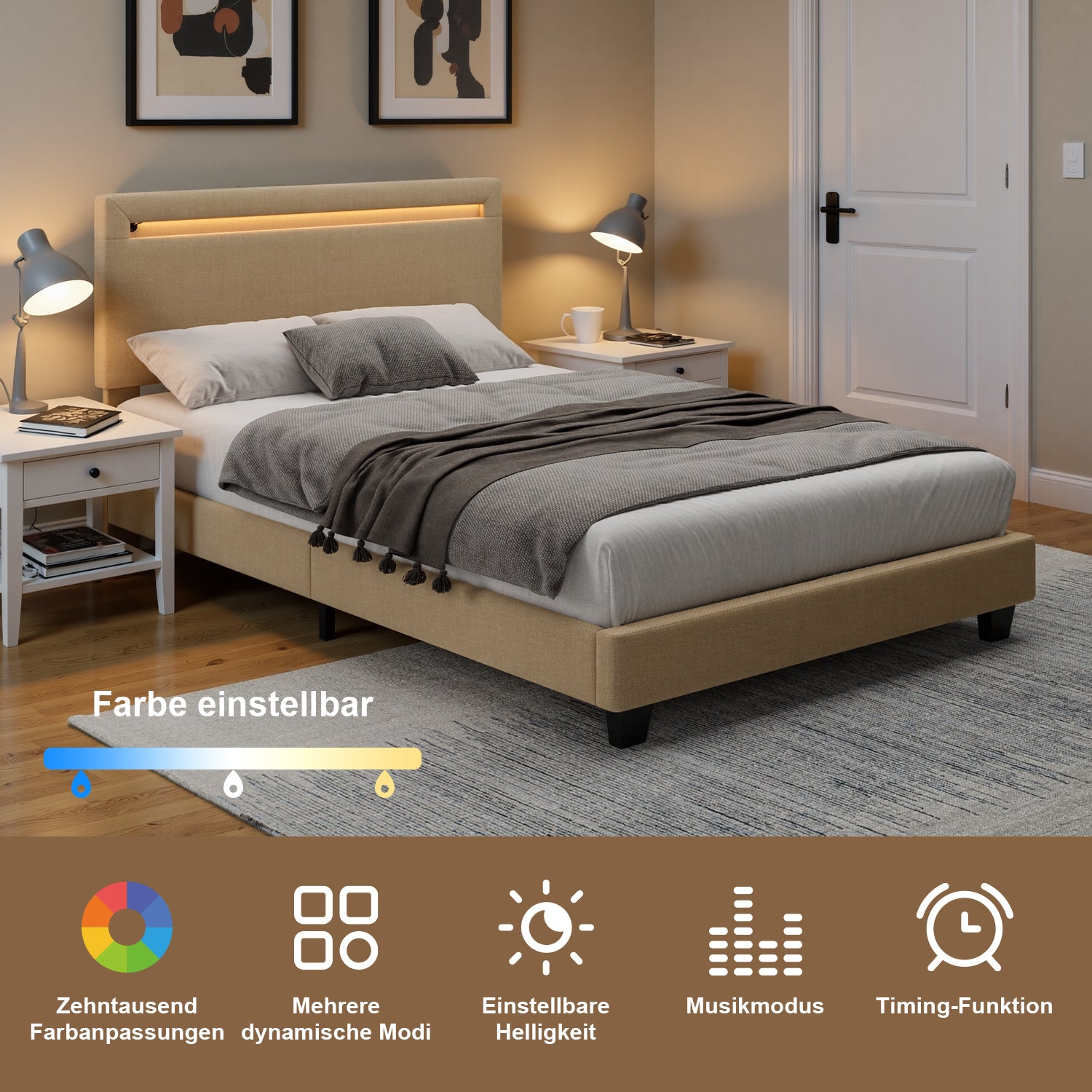 bealife-bf27-einzelbett-120x200-beige-led-polsterbett image 5