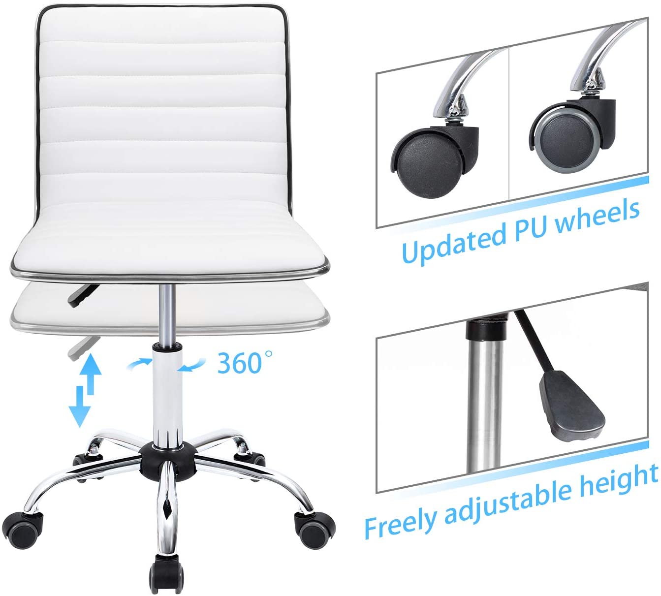 homall-office-leather-chair-b-rostuhl-wei-ohne-armlehne image 4
