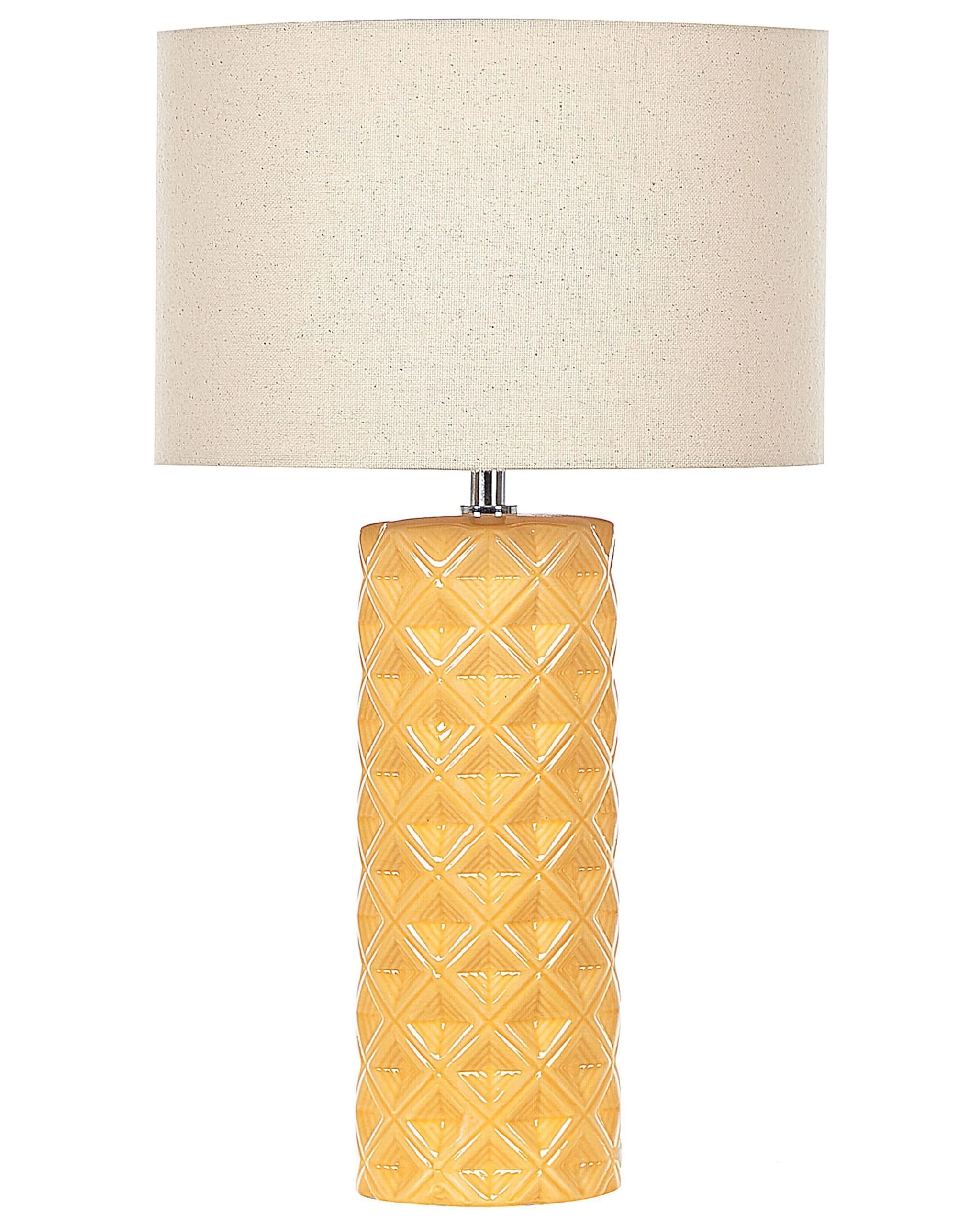 beliani-balonne-tischlampe-gelb-keramik-49-cm image 1