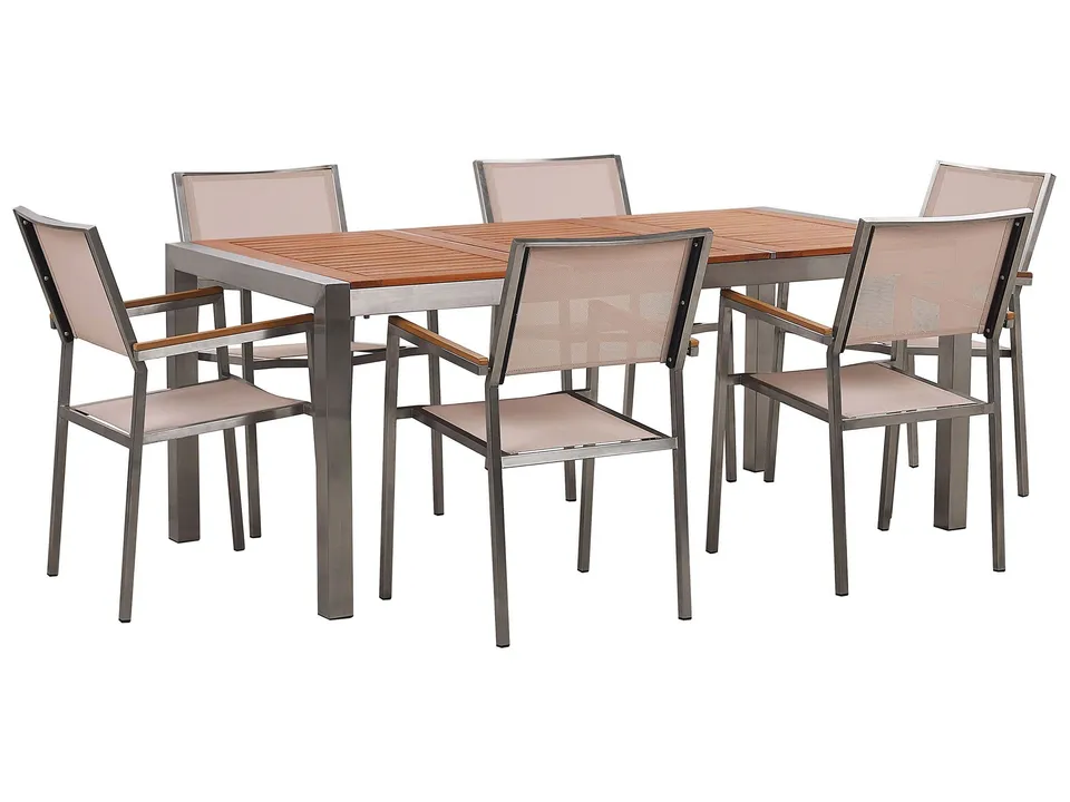 beliani-grosseto-gartenm-bel-set-180-cm-eukalyptus-beige-6-st-hle image 1