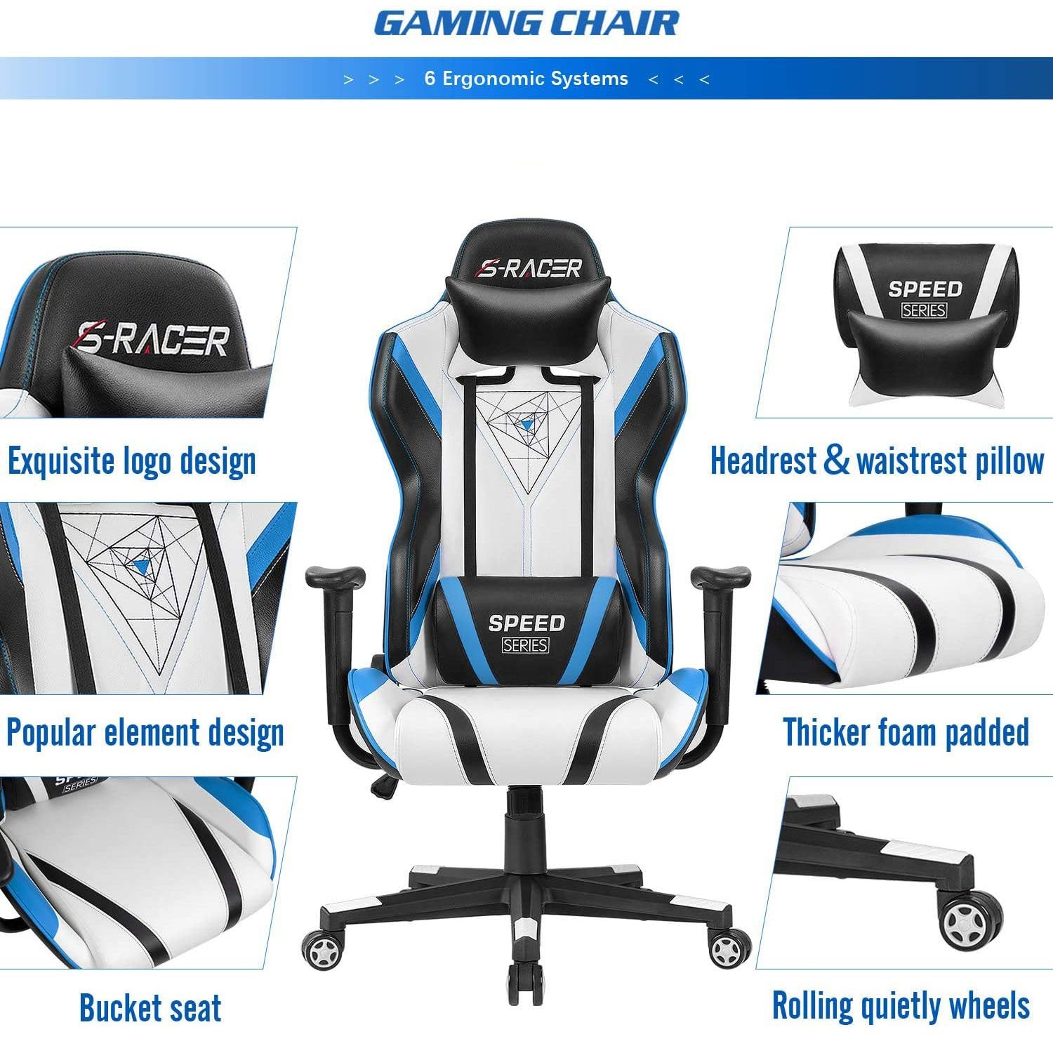 homall-gaming-chair-s-racer-racing-stuhl-blau-kunstleder image 6