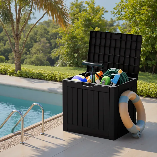 homall-patio-furniture-auflagenbox-schwarz-151-liter image 1