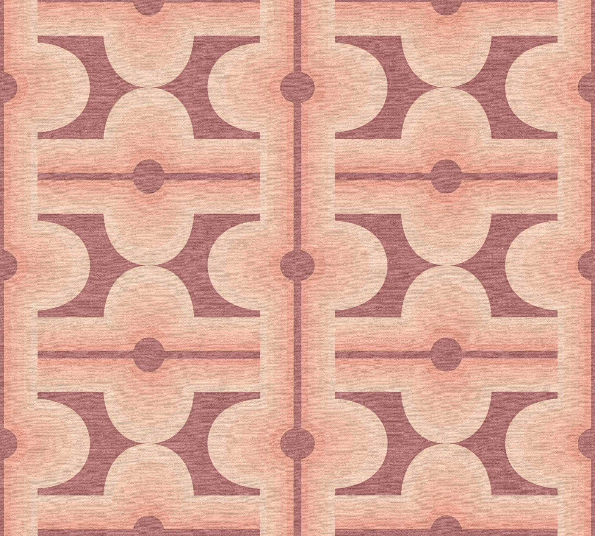 a-s-cr-ation-tapeten-retro-grafik-vliestapete-rot-orange-vintage image 2