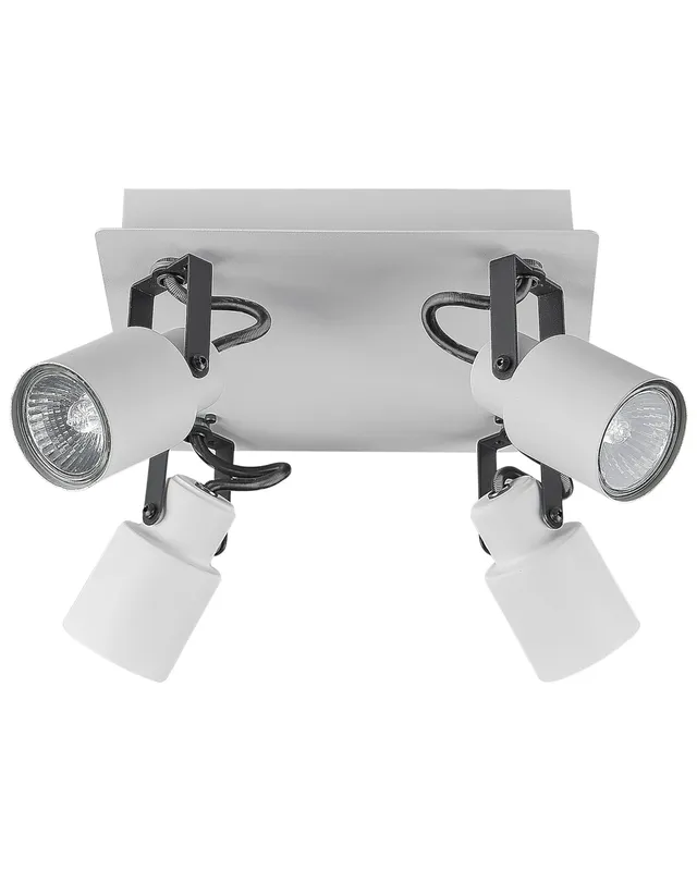 beliani-bonte-deckenleuchte-wei-4-flammig-metall-verstellbar image 1