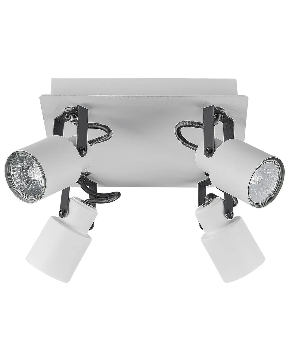 beliani-bonte-deckenleuchte-wei-4-flammig-metall-verstellbar image 1