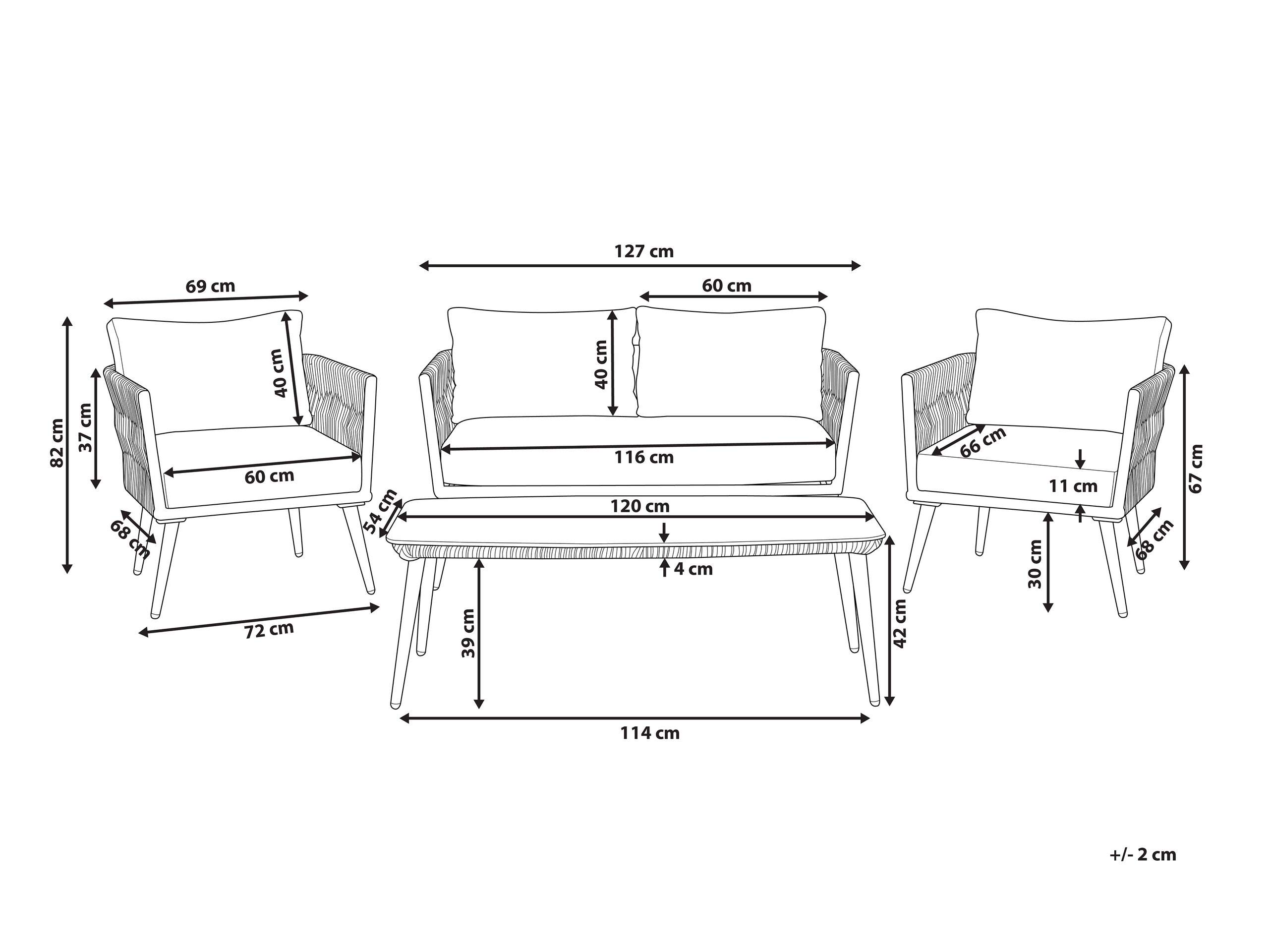 beliani-preveza-garten-set-rattan-grau-schwarz-4-sitzer image 3