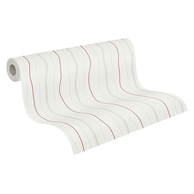 a-s-cr-ation-streifentapete-249531-vliestapete-creme-rot-10m image 1