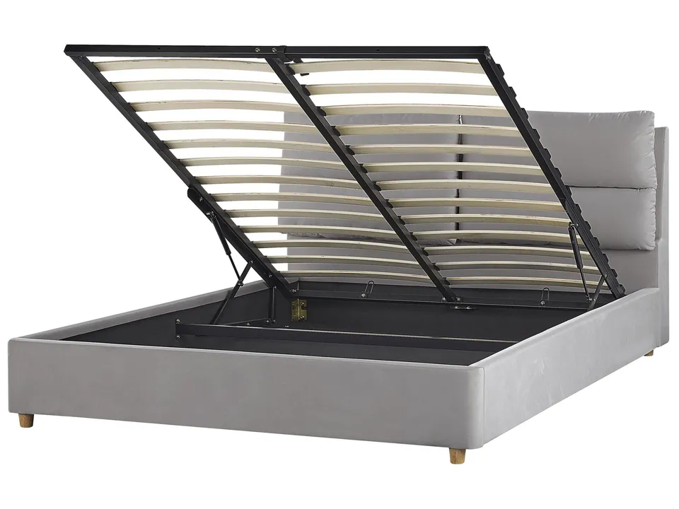 beliani-batilly-doppelbett-160x200-samt-hellgrau-bettkasten image 1