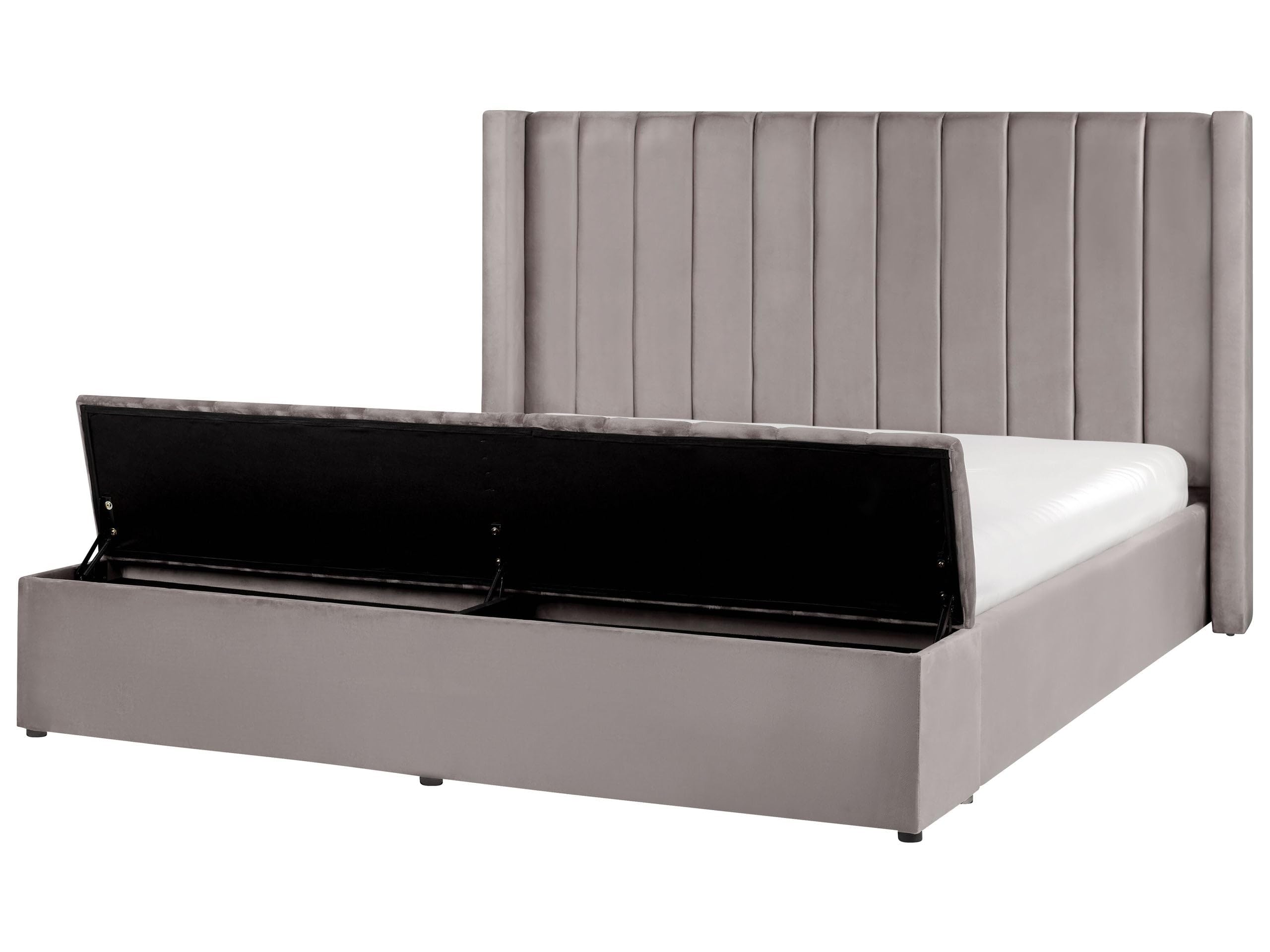 beliani-noyers-samtbett-180x200-grau-doppelbett-stauraum image 1
