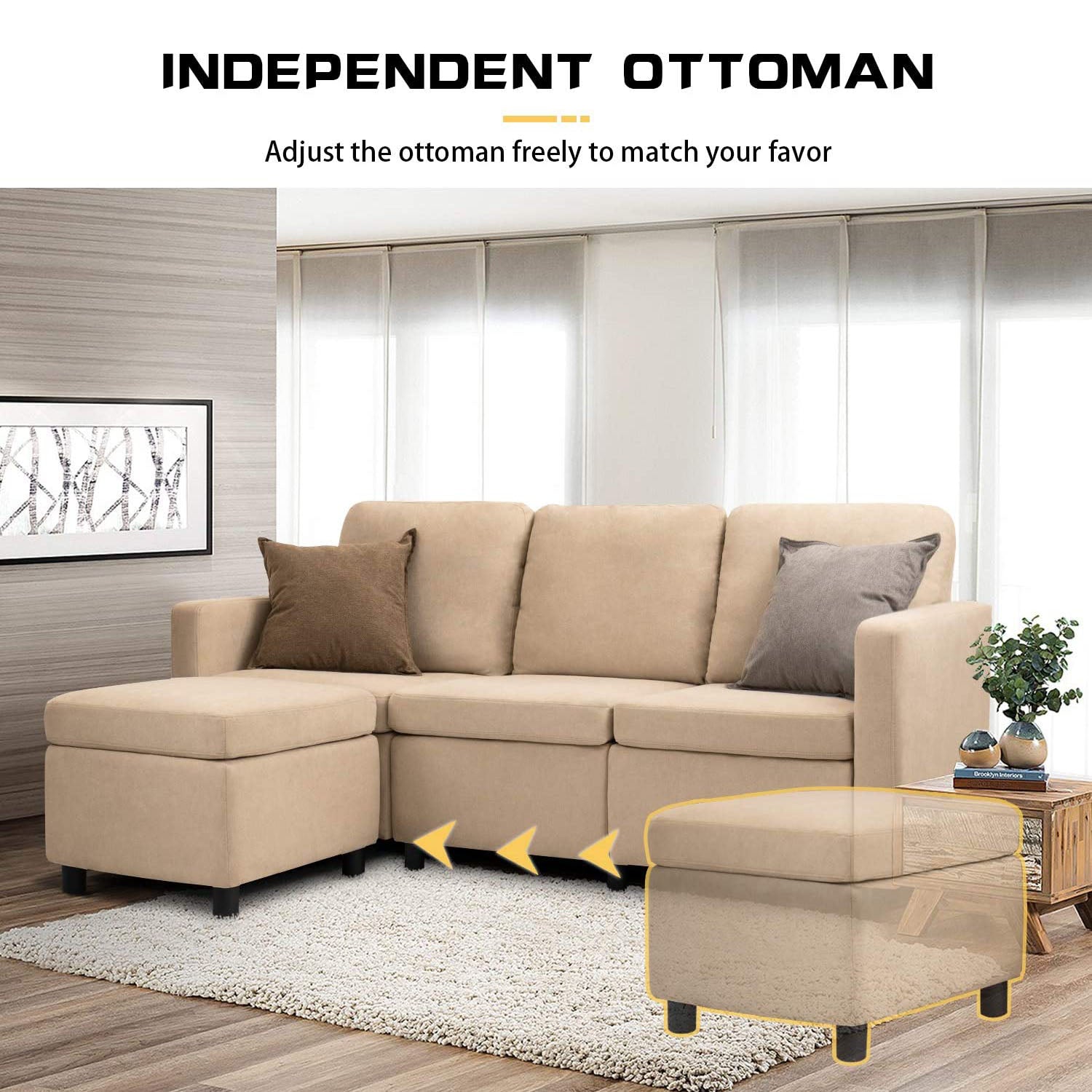 homall-sofa-ecksofa-l-form-beige-leinenoptik-mit-ottoman image 6