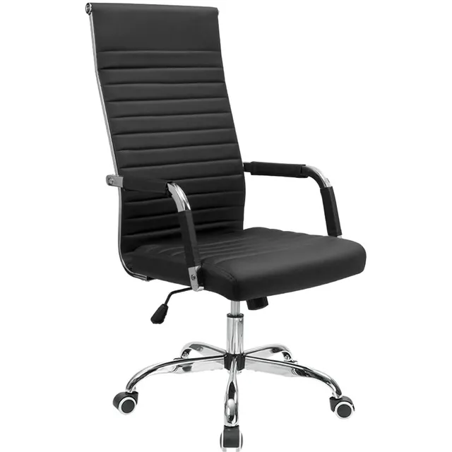 homall-office-leather-chair-b-rostuhl-schwarz-kunstleder image 1