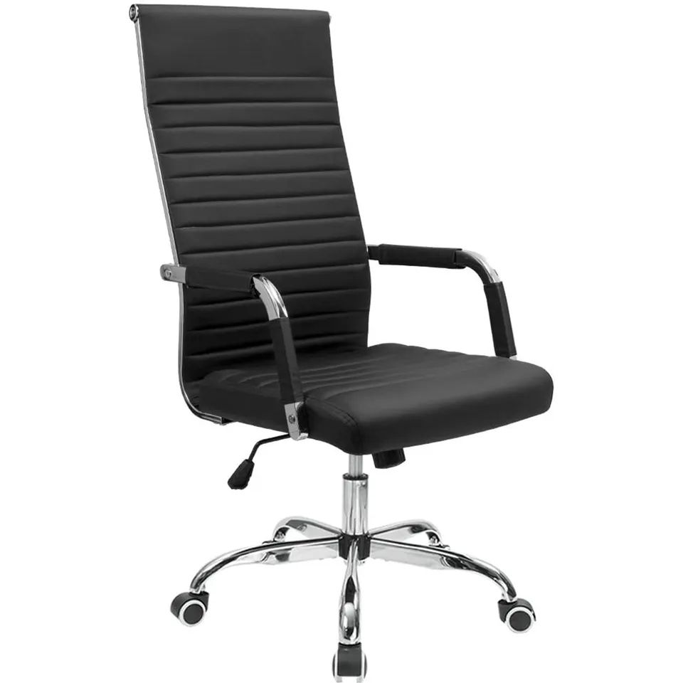 homall-office-leather-chair-b-rostuhl-schwarz-kunstleder image 1