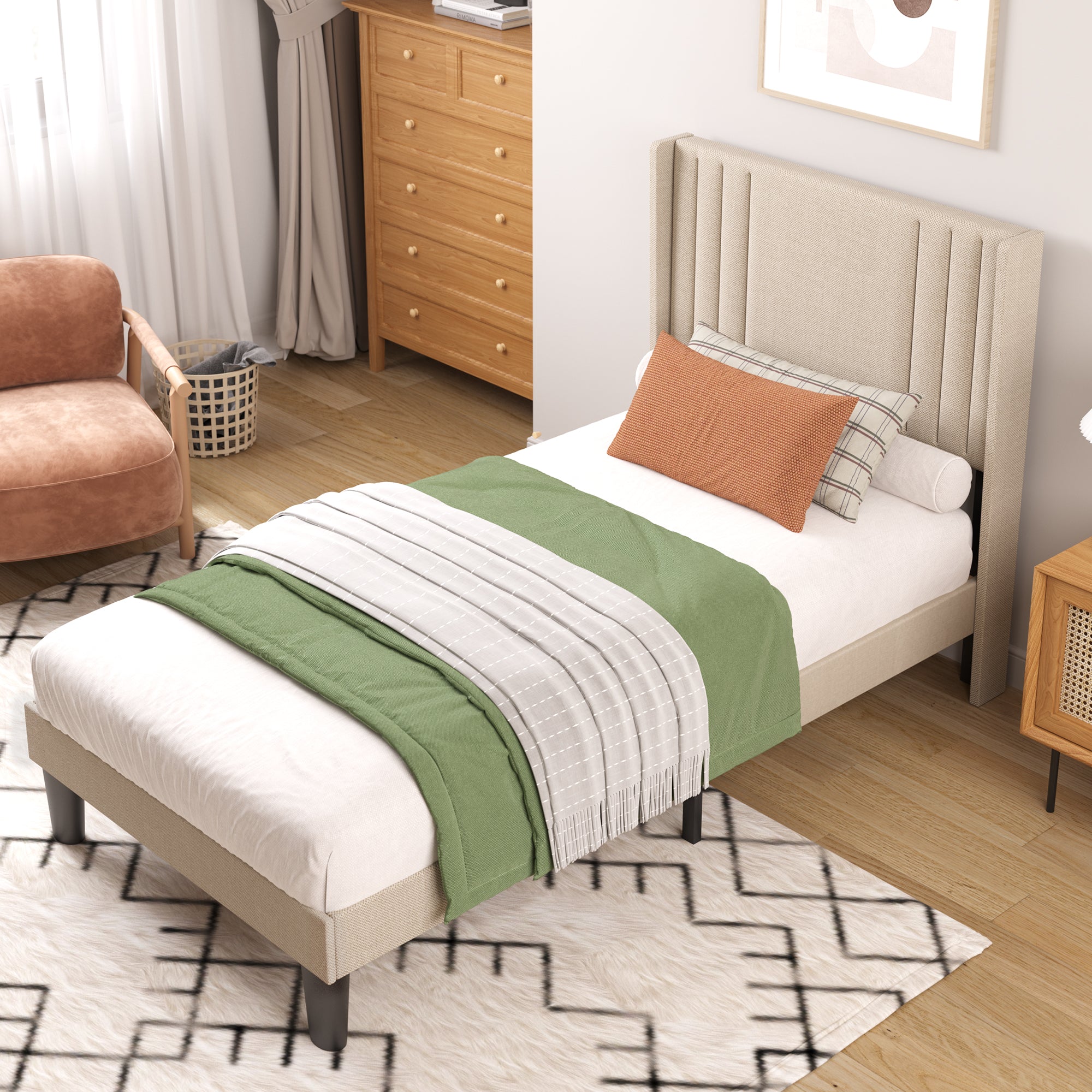 bealife-bf44-einzelbett-polsterbett-beige-208x94-cm image 8