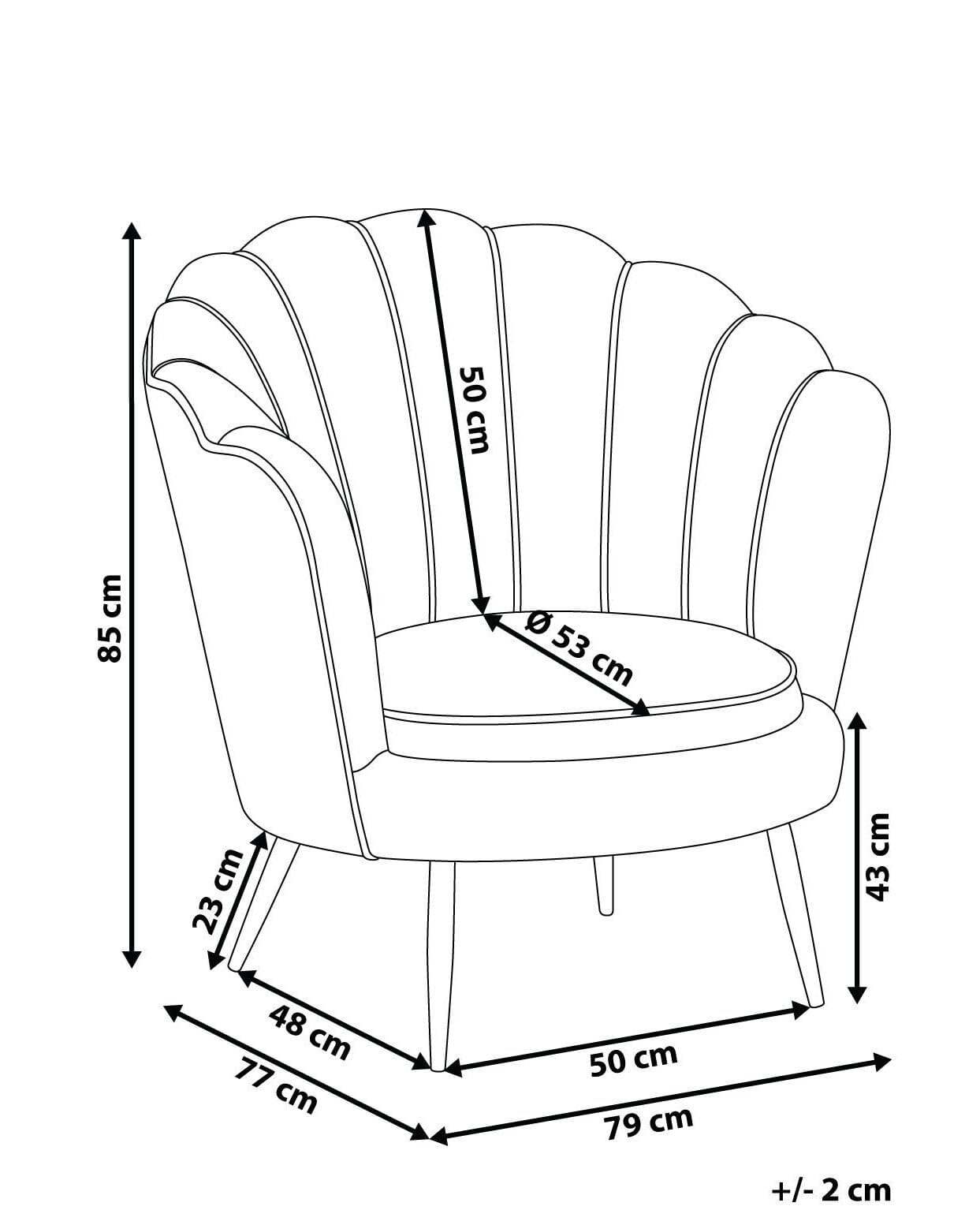 beliani-lovikka-retro-sessel-samt-grau-mit-metallbeinen image 3