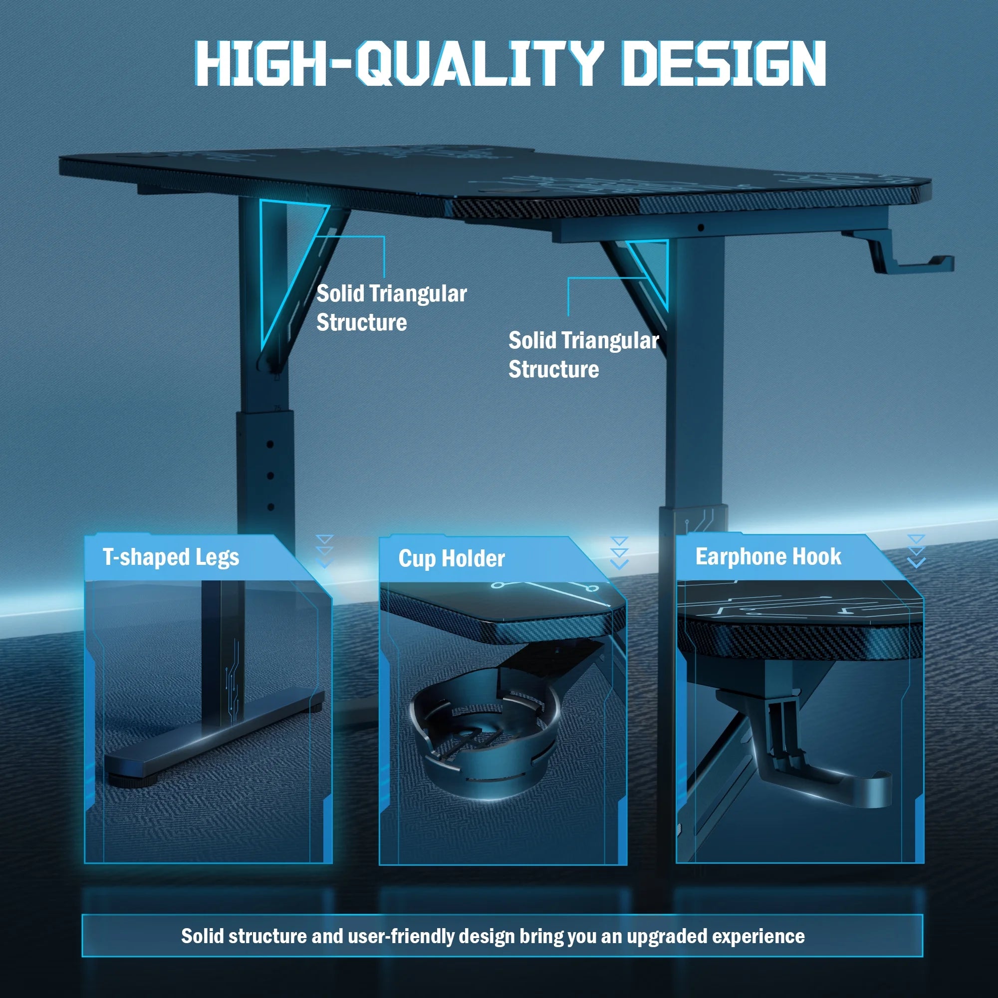 homall-gaming-desk-gamingtisch-47-zoll-h-henverstellbar-schwarz image 6