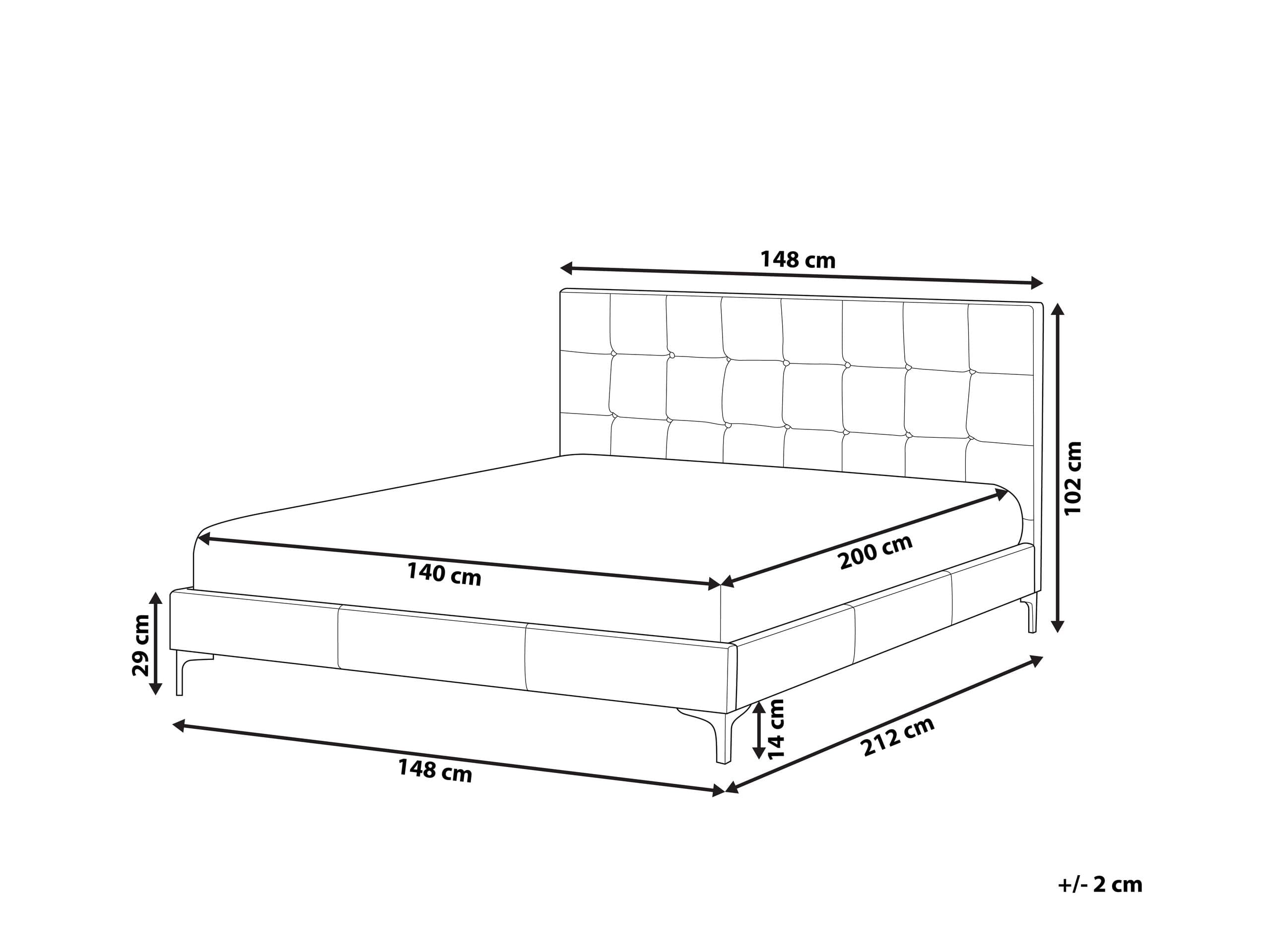 beliani-ambert-doppelbett-140x200-cm-grau-samt-polsterbett image 3