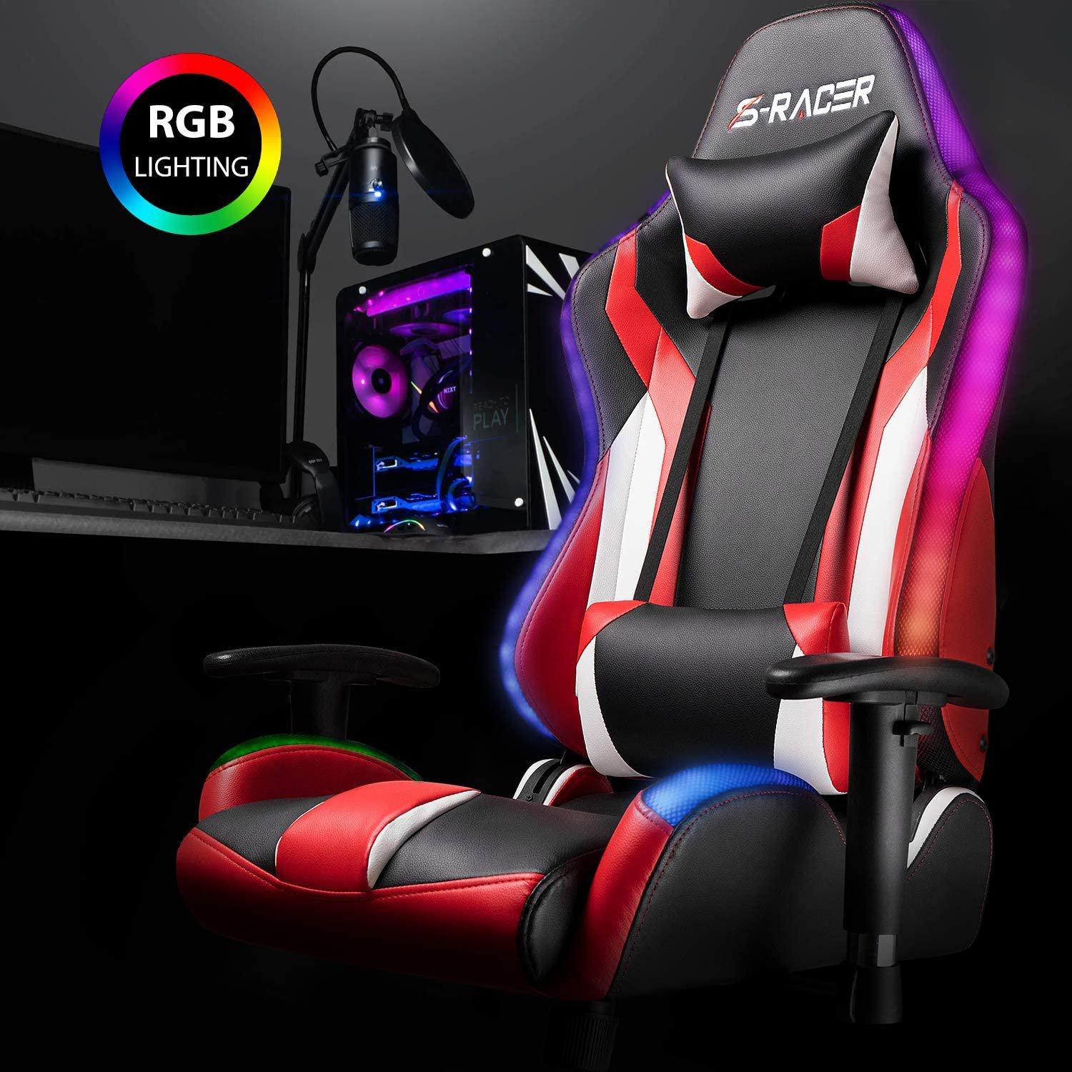 homall-gaming-desk-gaming-stuhl-rgb-schwarz-leder-led image 6