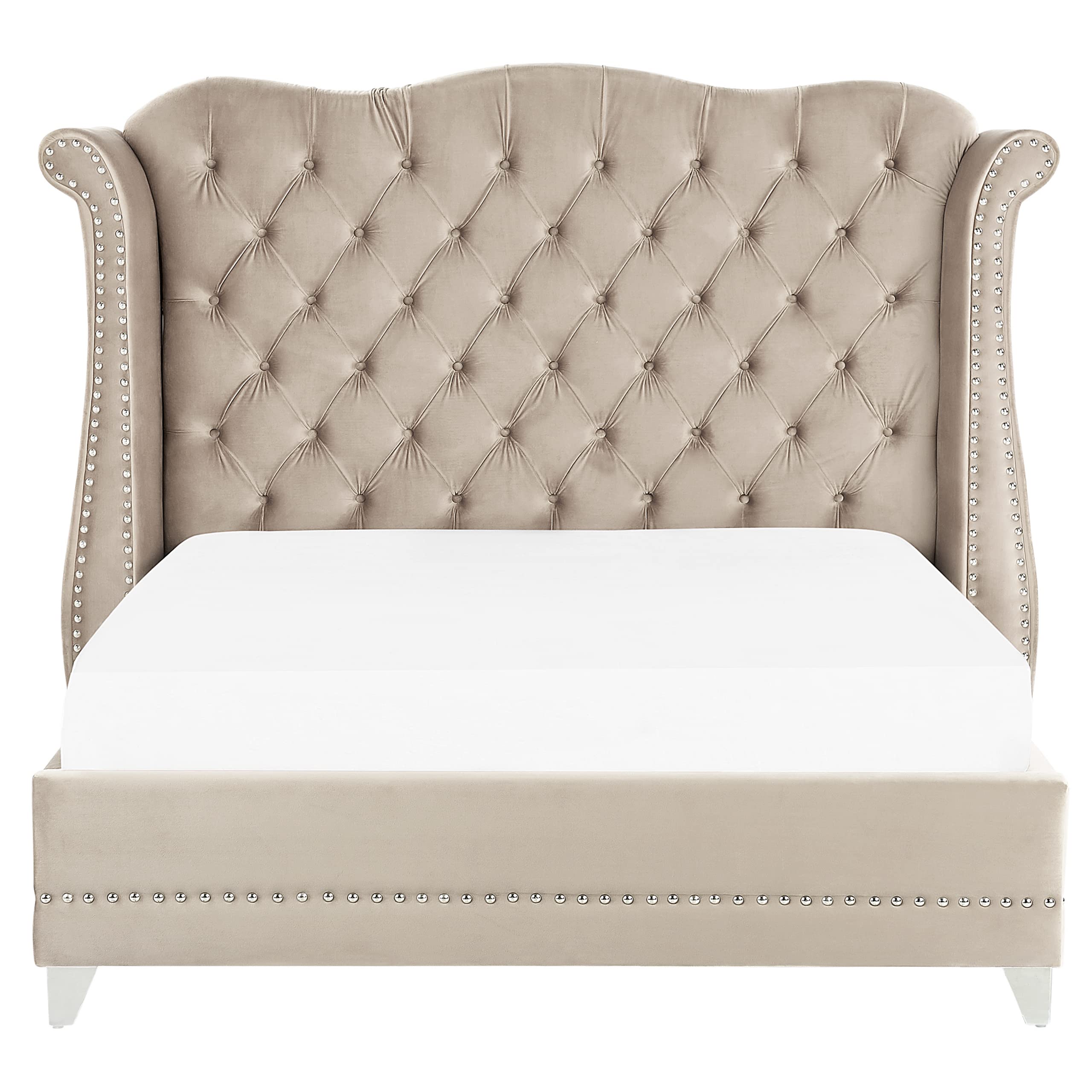 beliani-ayette-bett-180x200-samt-beige-chesterfield image 4