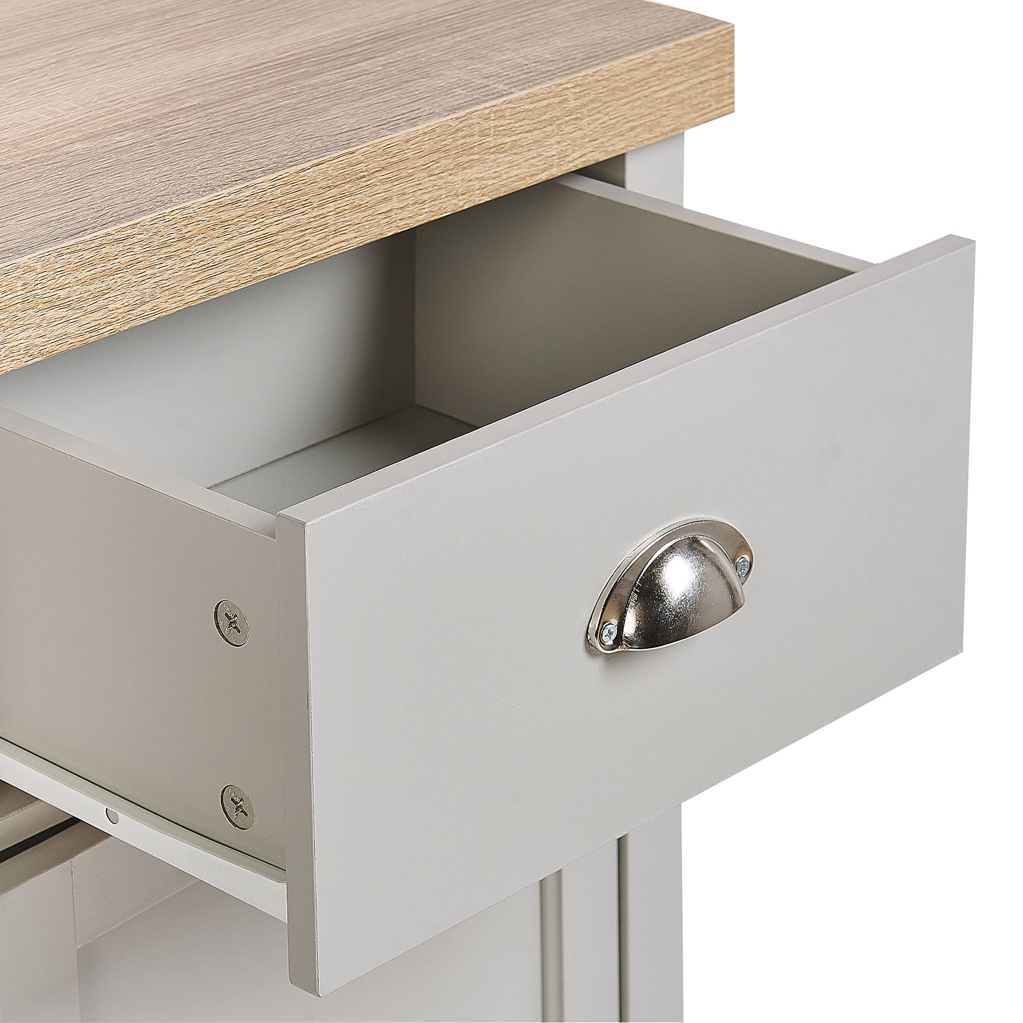 beliani-clio-sideboard-grau-kommode-2-schubladen-holz image 7
